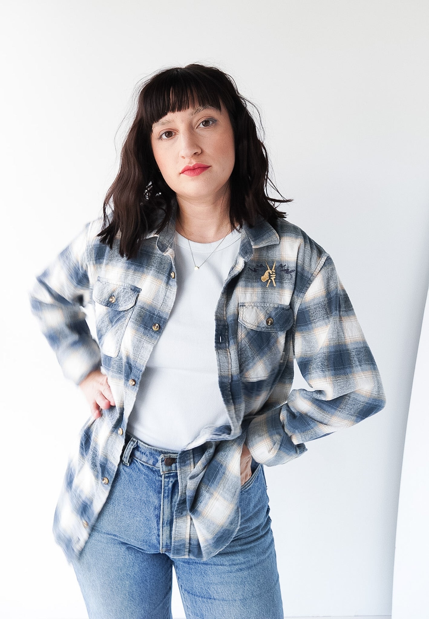 LARGE - VANS - DRUM LINE LONG SLEEVE BUTTON UP