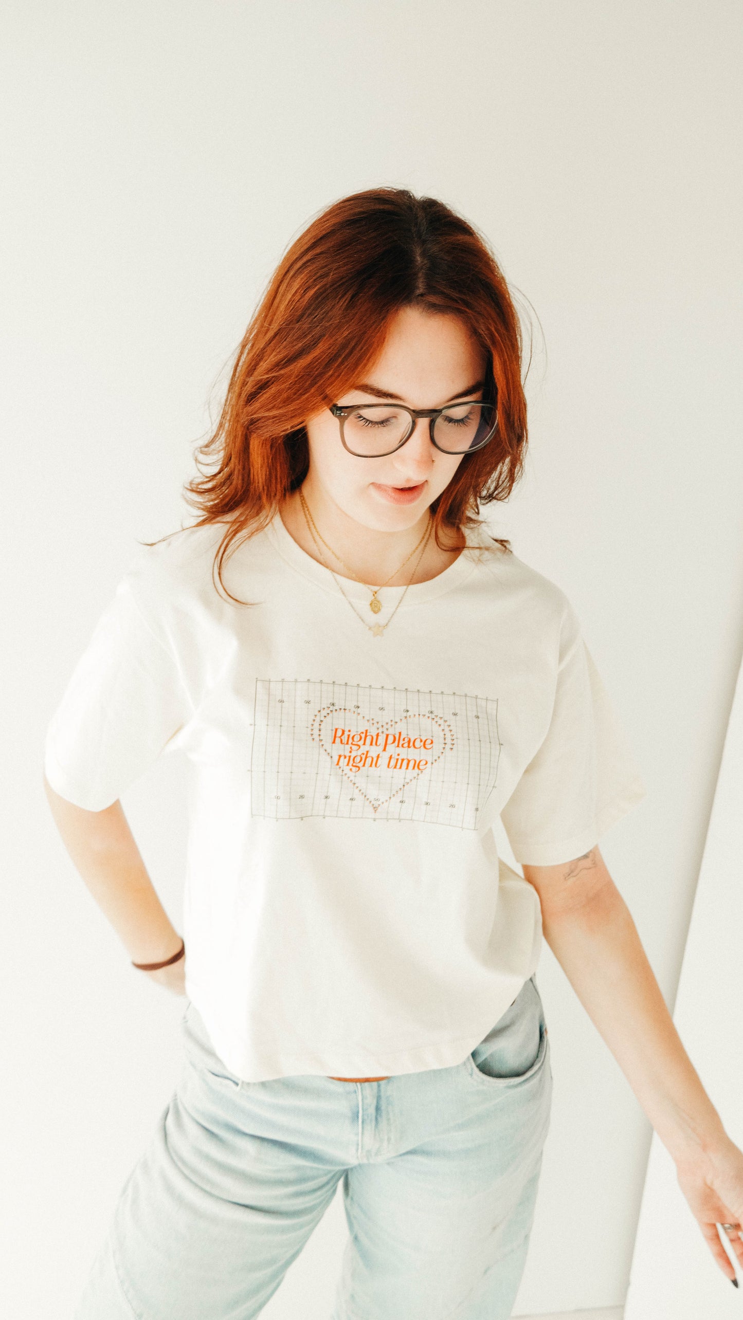 Marching Band Drill Dot Boxy Crop Top "Right Place, Right Time"