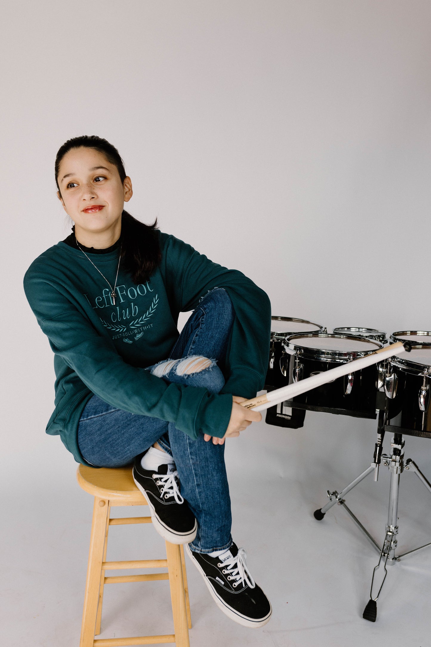 LEFT FLOOT CLUB EMBROIDERED CREW NECK