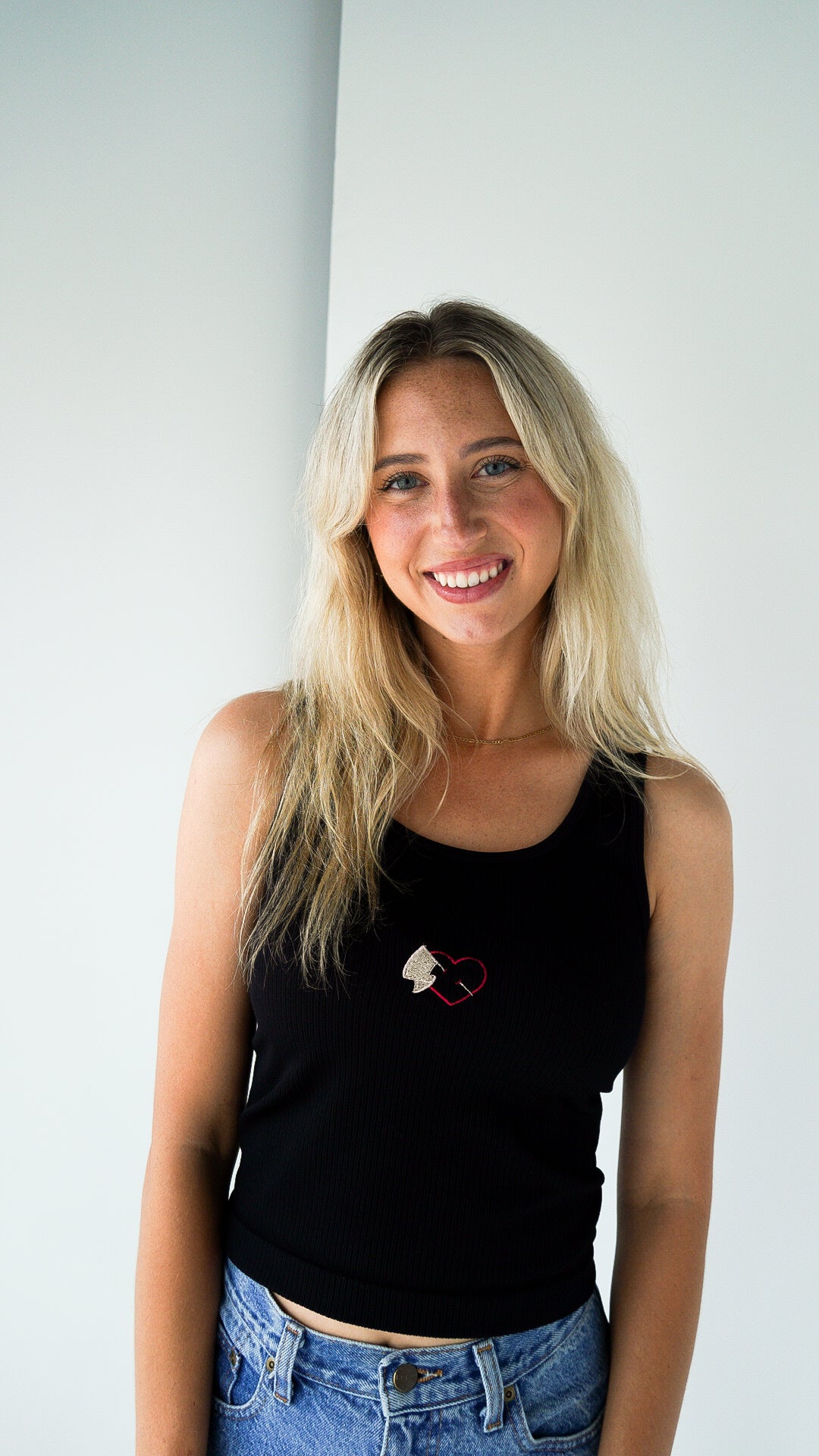 SMALL - A NEW DAY - Heart with Flag Tank