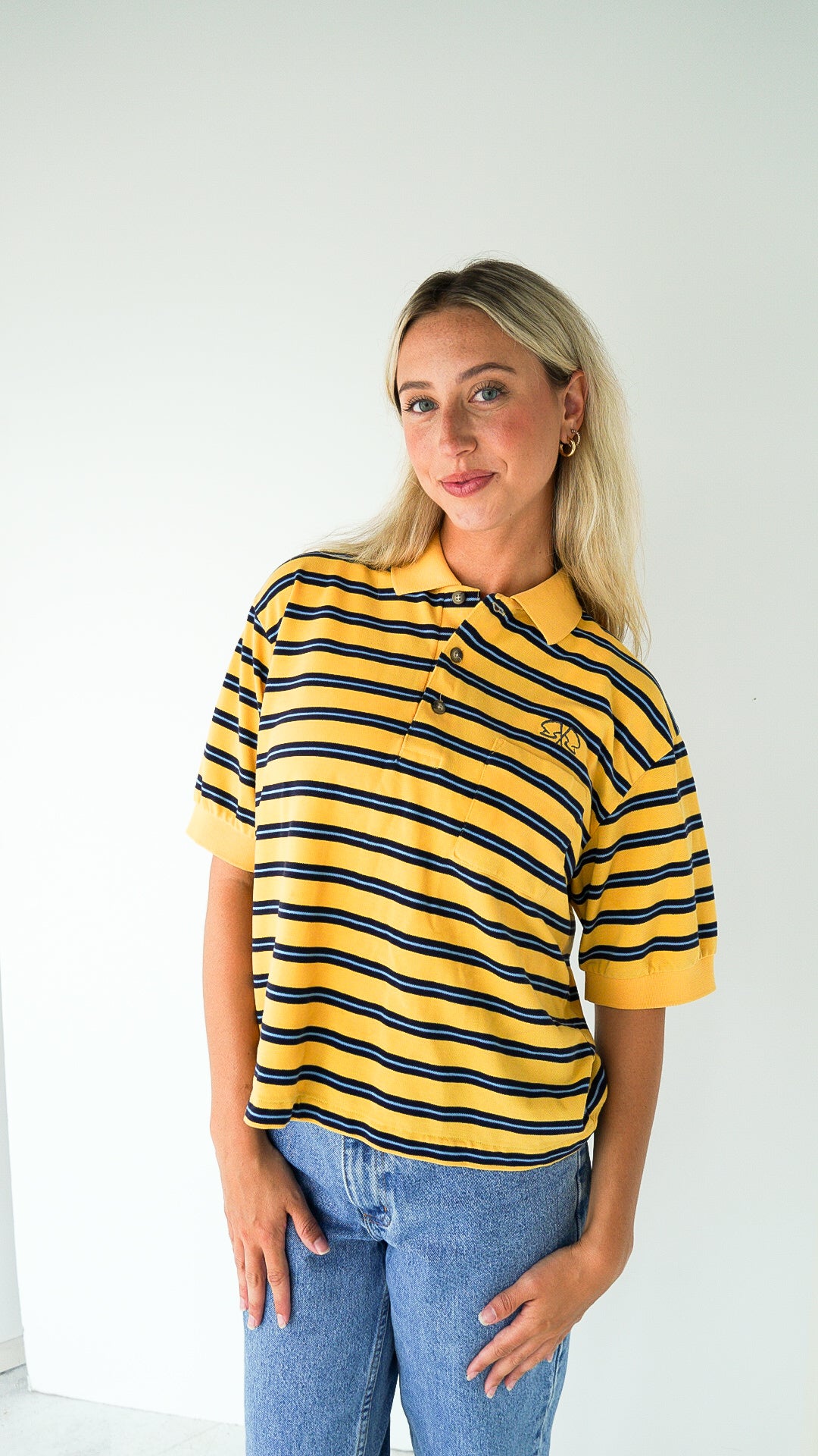 MEDIUM Polo with Flag Logo design