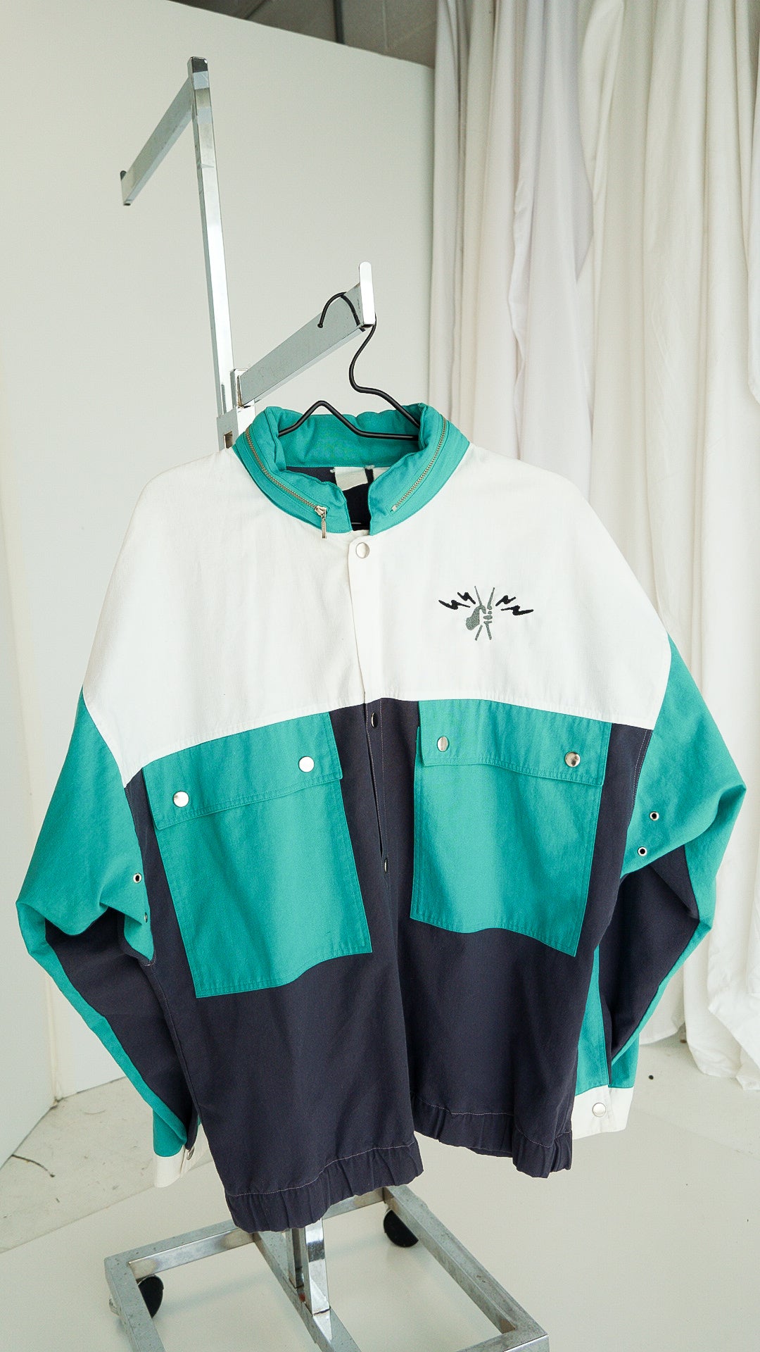 XLarge  - Vintage Jacket with Drum Stick Design - Unisex