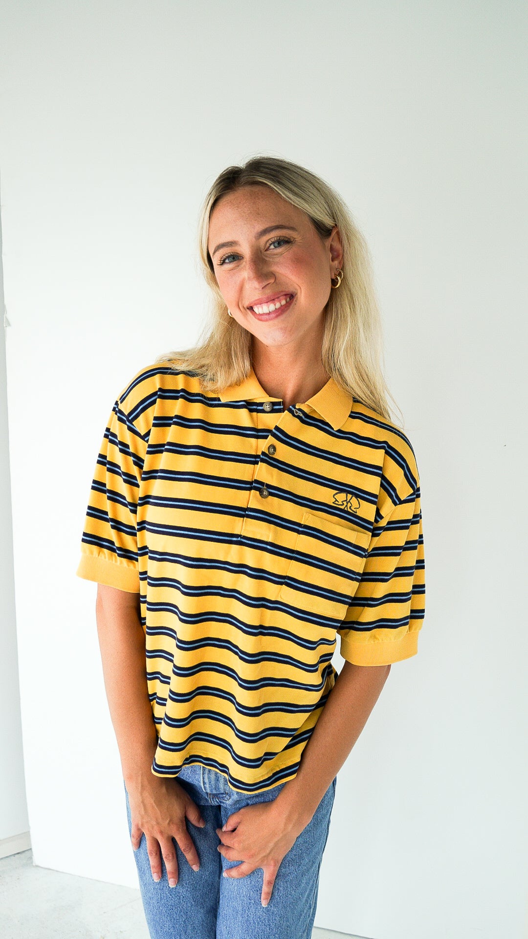 MEDIUM Polo with Flag Logo design