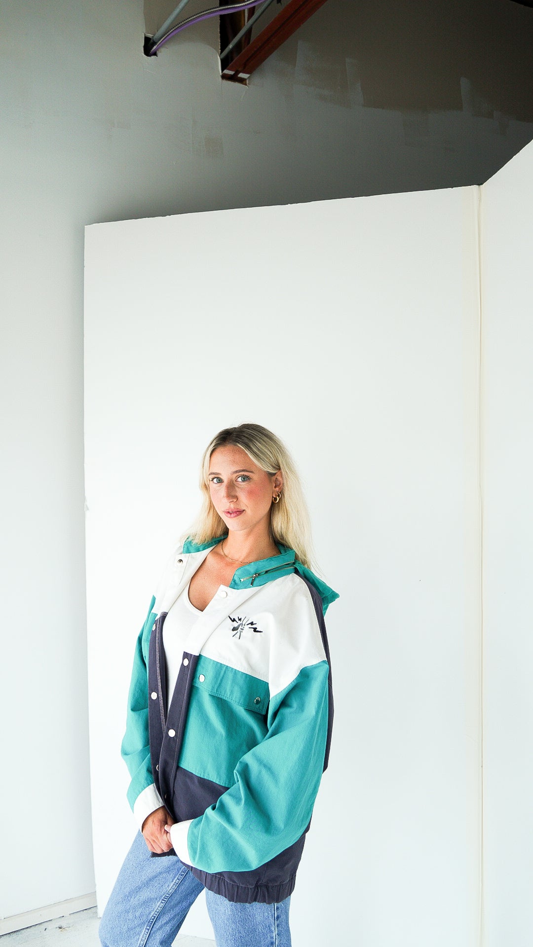 XLarge  - Vintage Jacket with Drum Stick Design - Unisex
