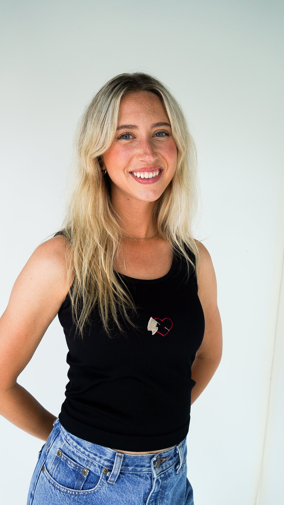 SMALL - A NEW DAY - Heart with Flag Tank