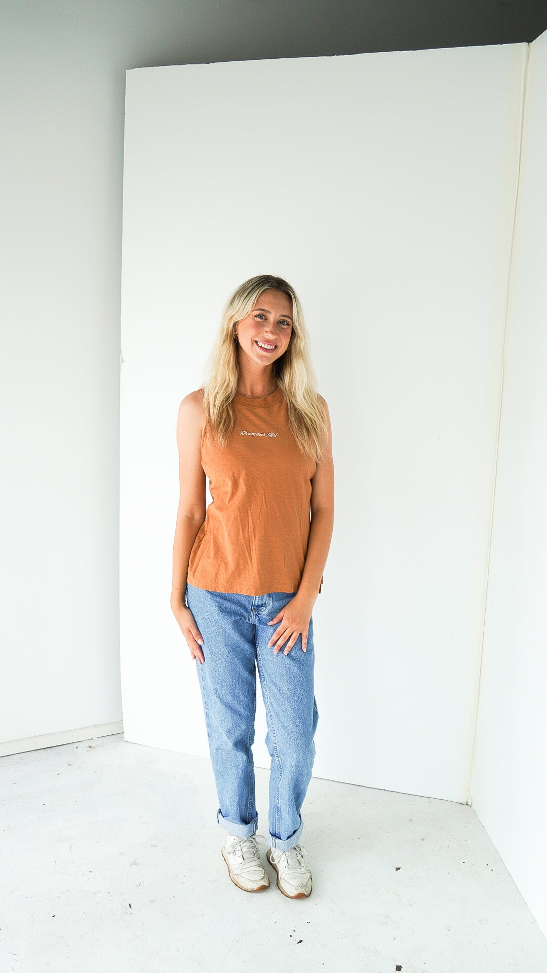 LARGE - RACHEL ZOE - DRUMMER GIRL TANK