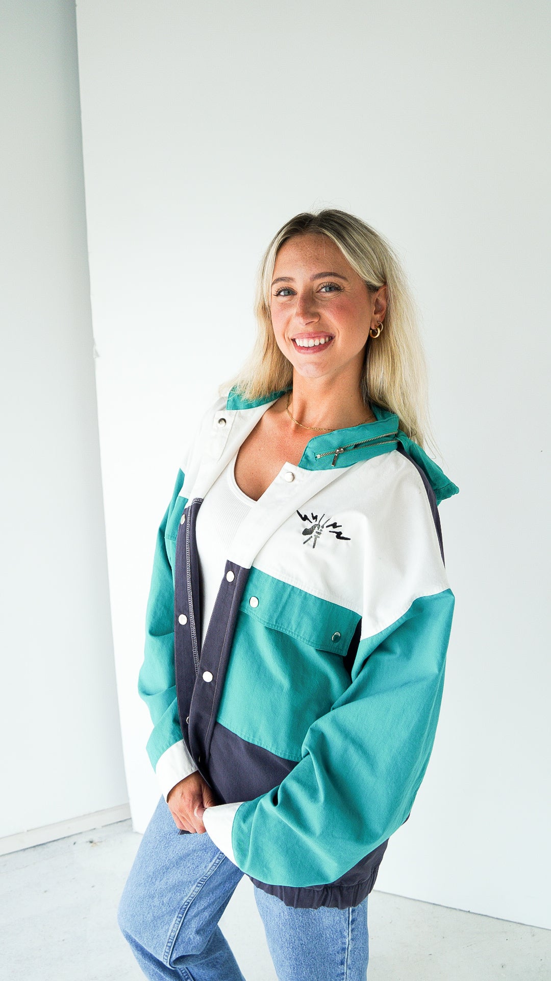 XLarge  - Vintage Jacket with Drum Stick Design - Unisex