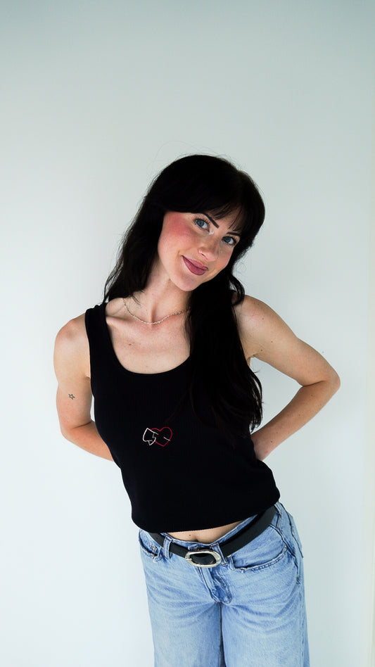 MEDIUM - A NEW DAY - Heart with Flag Tank