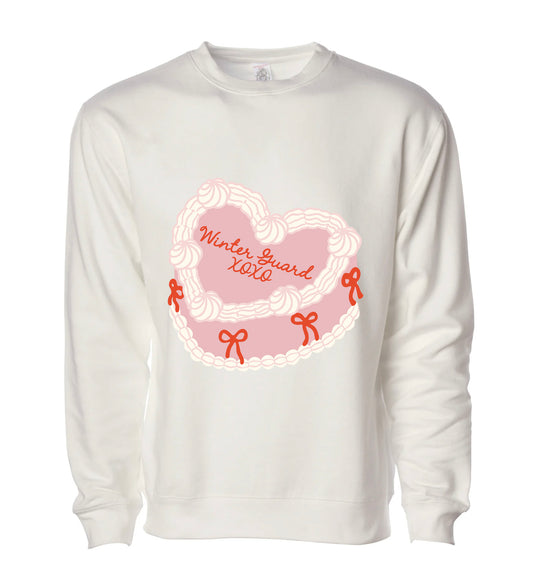 WINTER GUARD XOXO CAKE CREWNECK, COLOR GUARD SHIRT