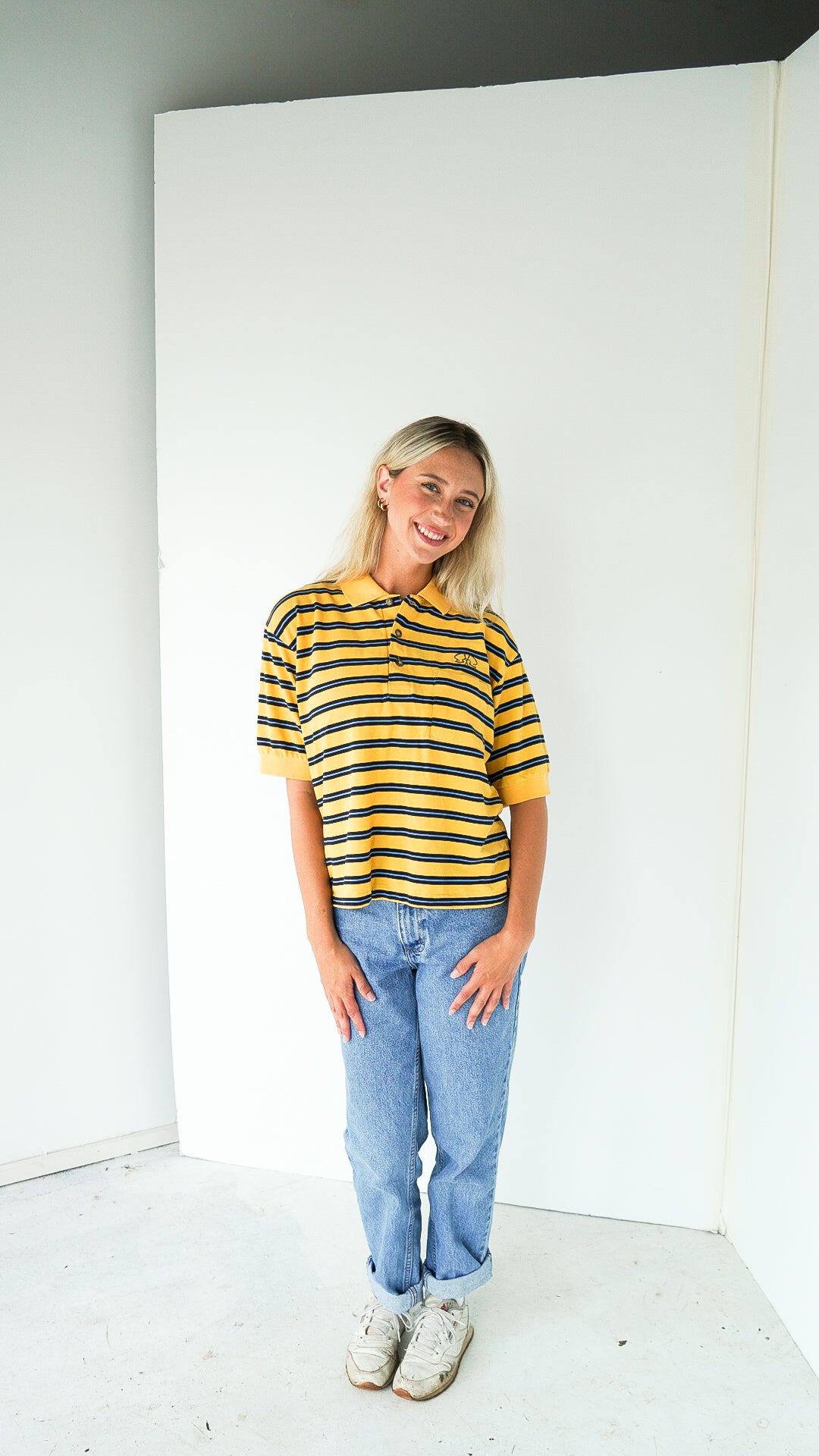 MEDIUM Polo with Flag Logo design