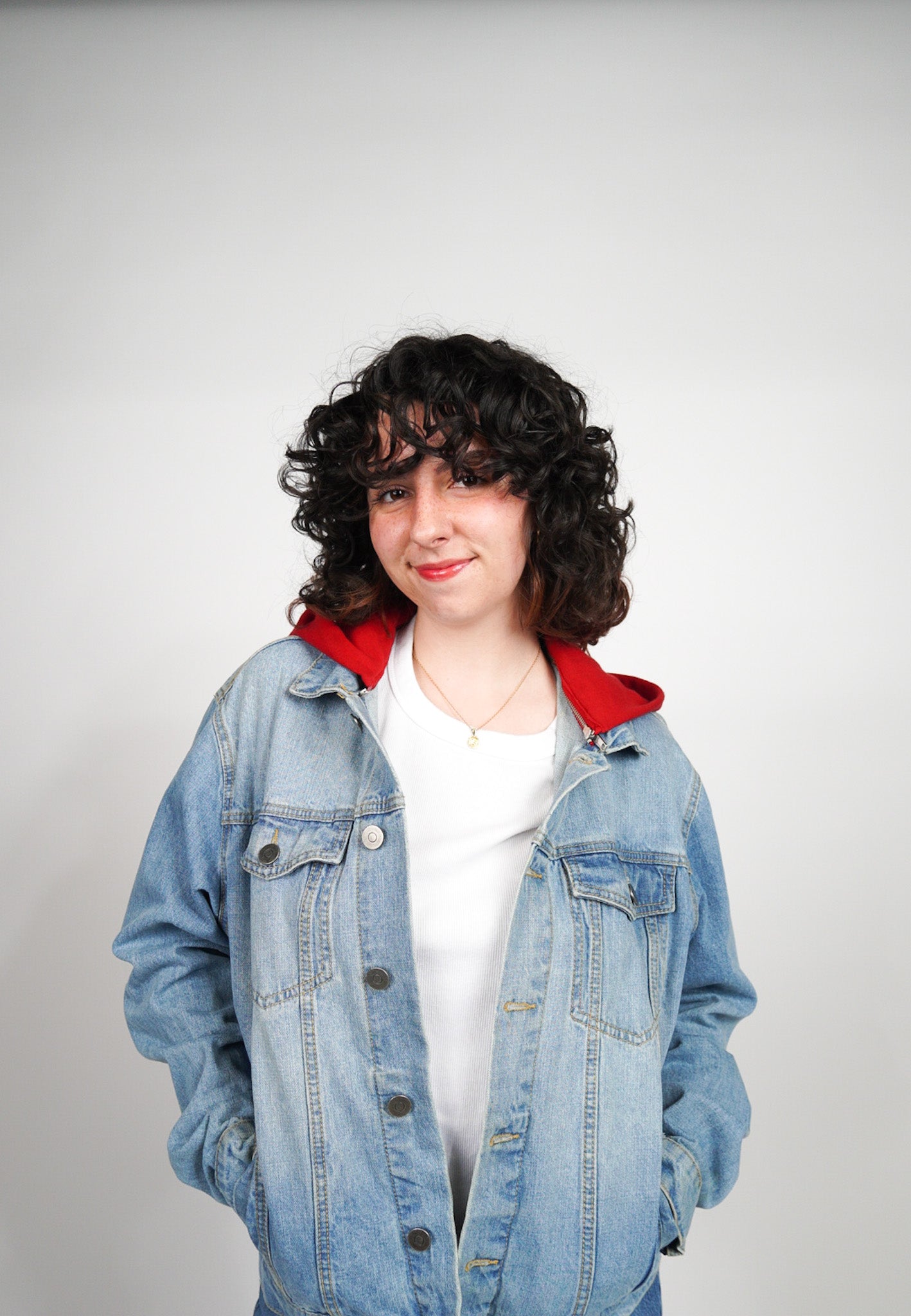 MEDIUM  -FOREVER 21- Jean Jacket with Snoopy and "Make Your Own Kind Of Music" Design