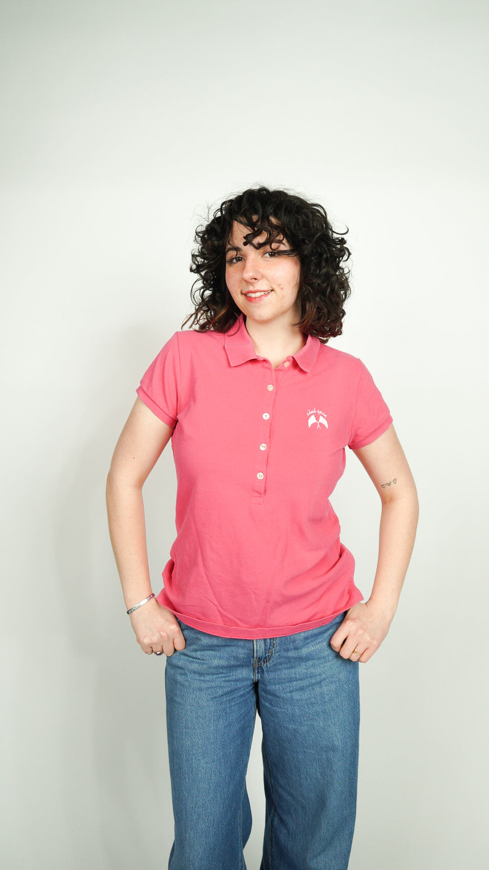 LARGE -LILY PULITZER-  Polo with pocket area Flag Logo design