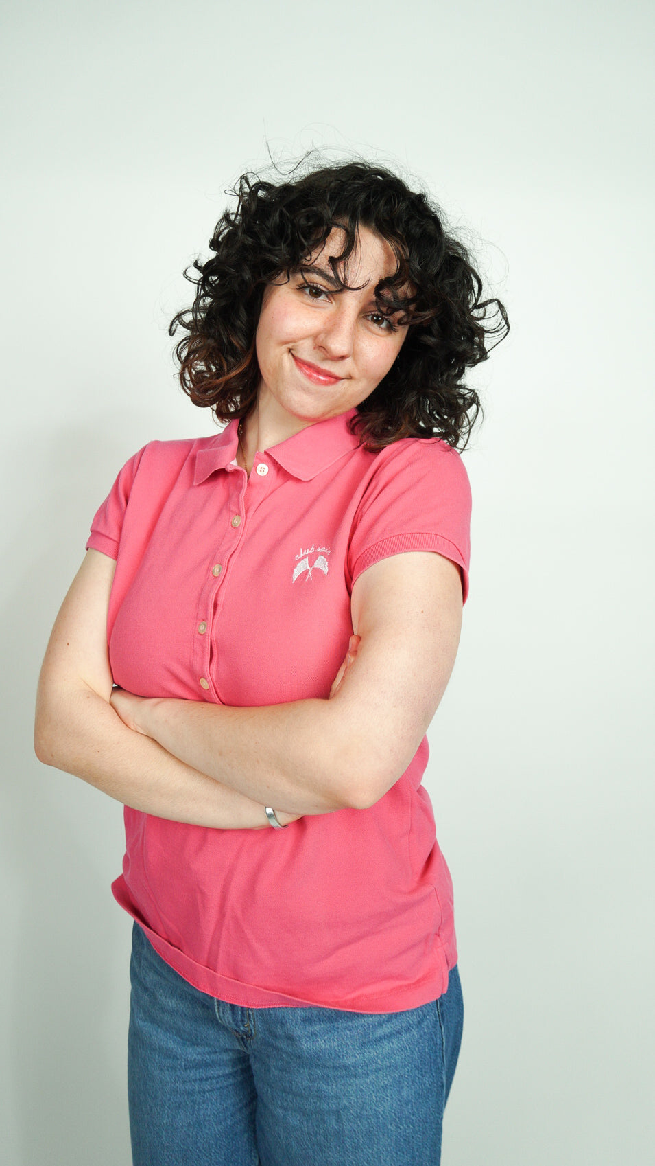 LARGE -LILY PULITZER-  Polo with pocket area Flag Logo design