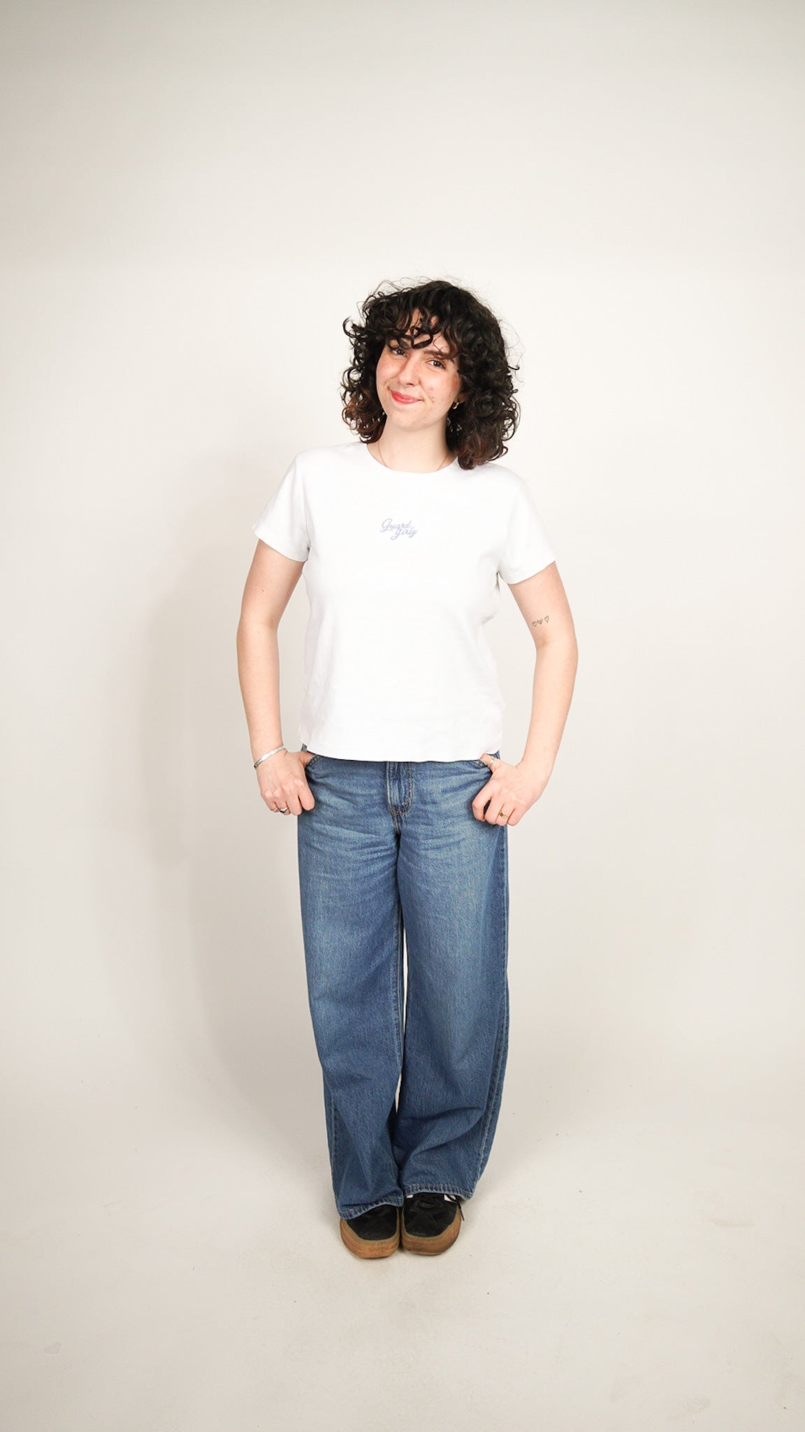 LARGE -J. CREW- TEE with GUARD GIRLY logo design