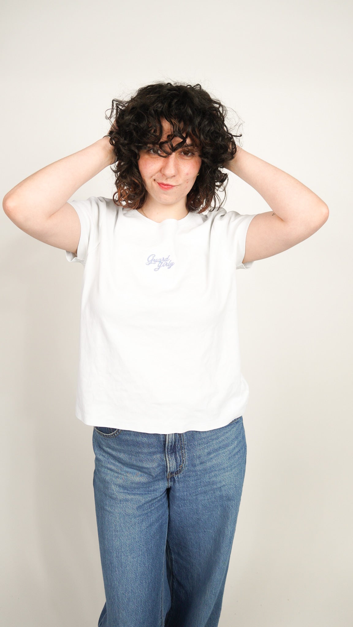 LARGE -J. CREW- TEE with GUARD GIRLY logo design