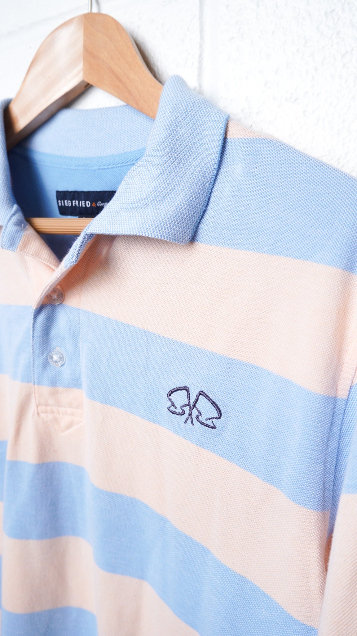 LARGE -SIEGFRIED AND COMPANY-  Polo with Flag Logo design