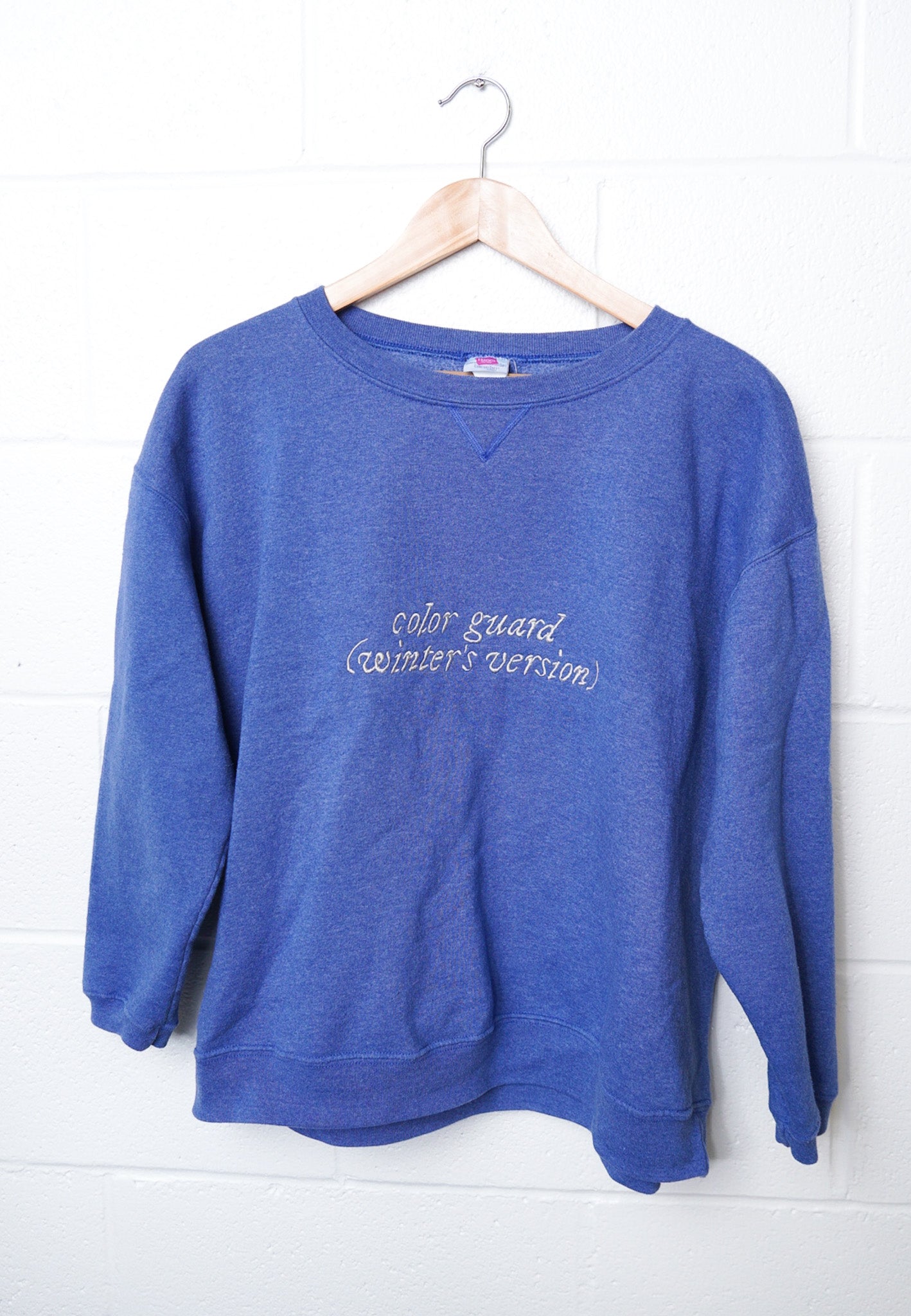 LARGE -HANES- Sweatshirt with "Color Guard (winter's version)" Design