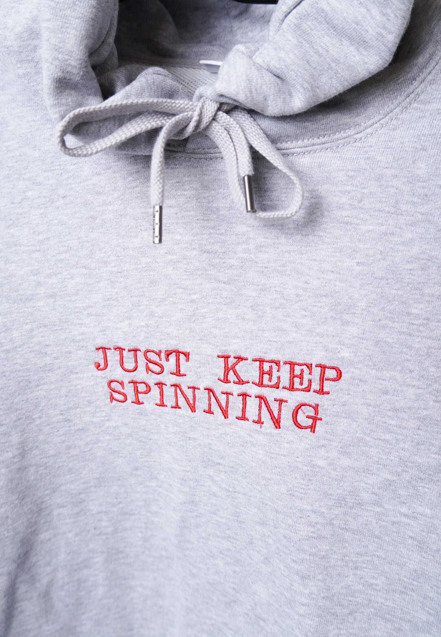 X-SMALL -UNIQLO- Grey "Just Keep Spinning" Hoodie