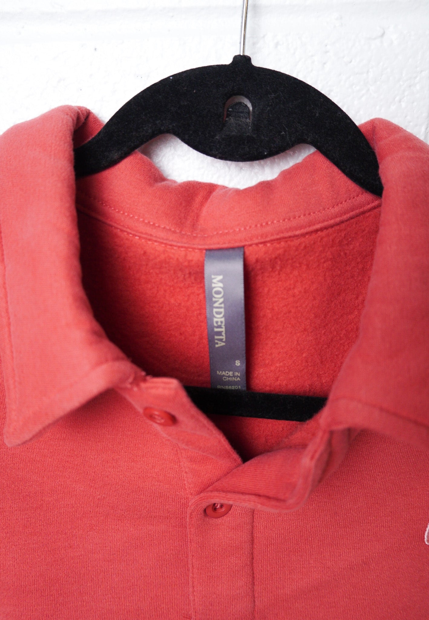 SMALL-MONDETTA- Polo Sweatshirt with Heart Flag Design
