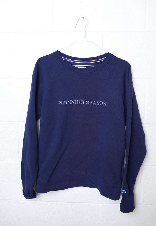 MEDIUM -CHAMPION- Sweatshirt with "Spinning Season" design