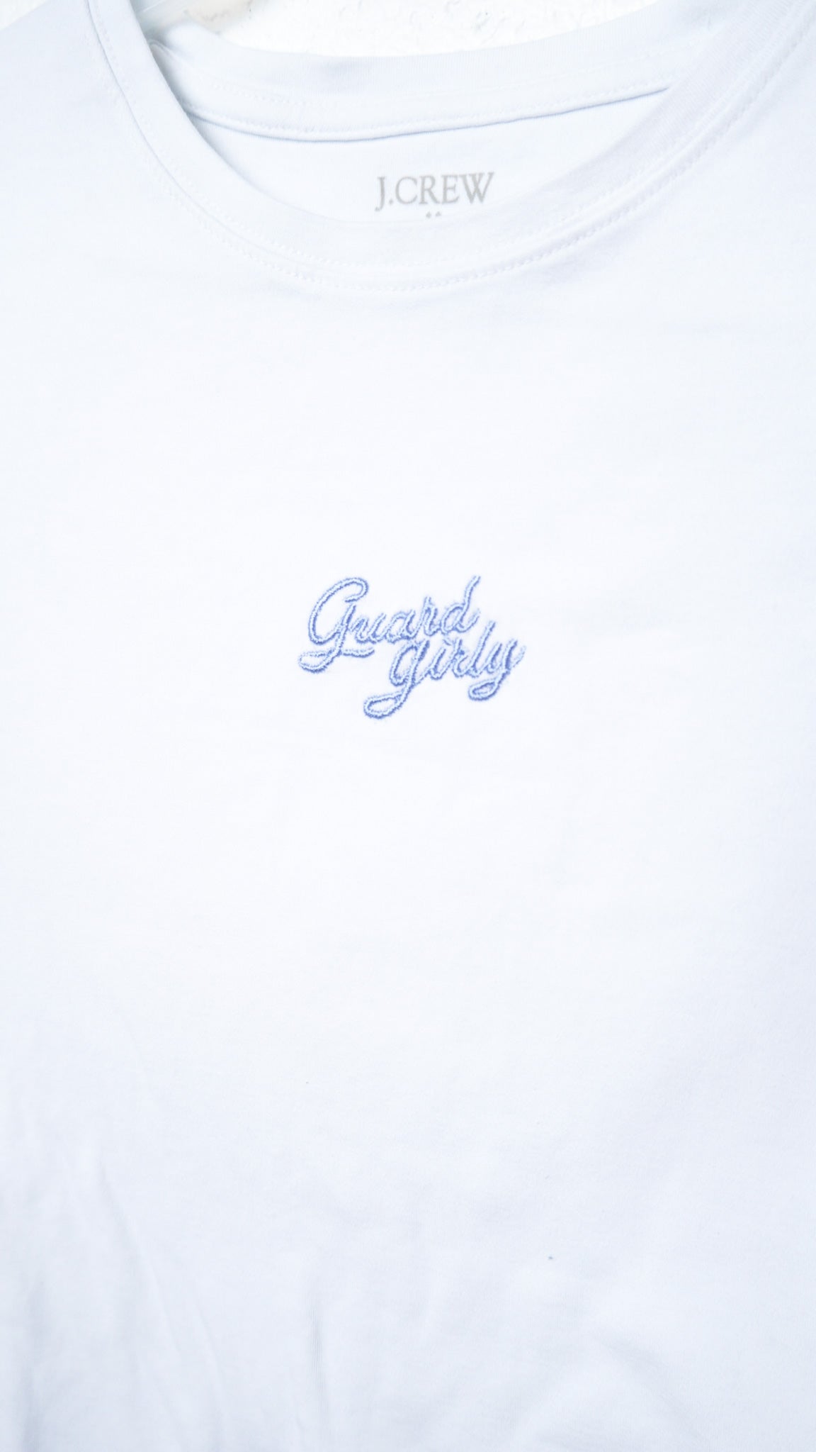 LARGE -J. CREW- TEE with GUARD GIRLY logo design