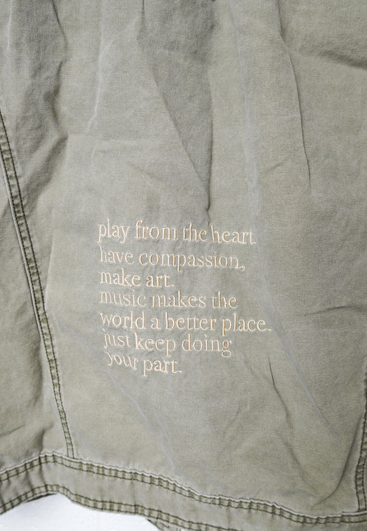 SMALL -ABOUND- Jacket with Music Poem design on back