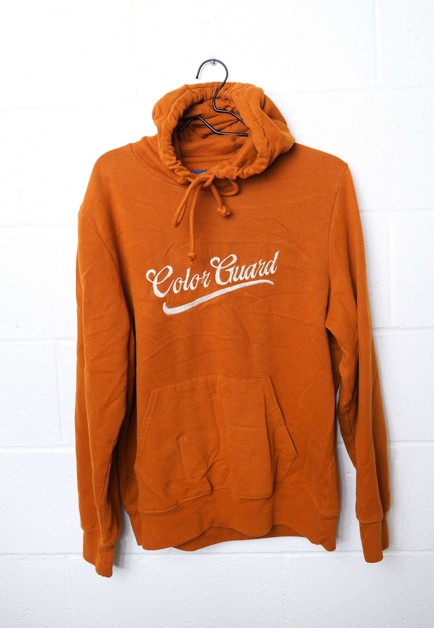 MEDIUM -ARIZONA- Rust Colored Hoodie with "Color Guard" design