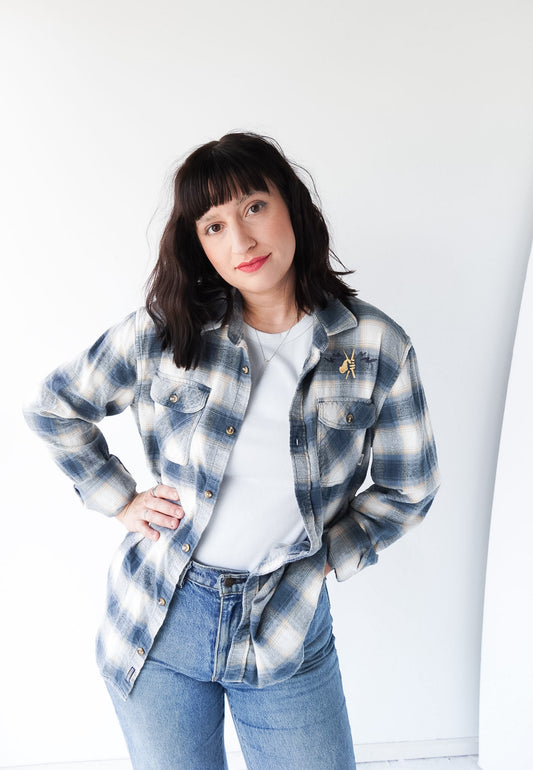 LARGE - VANS - DRUM LINE LONG SLEEVE BUTTON UP