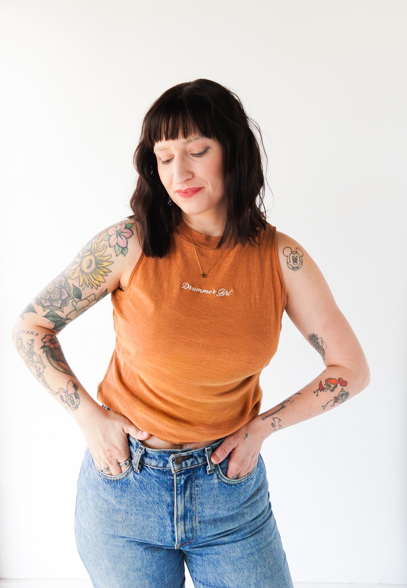 LARGE - RACHEL ZOE - DRUMMER GIRL TANK