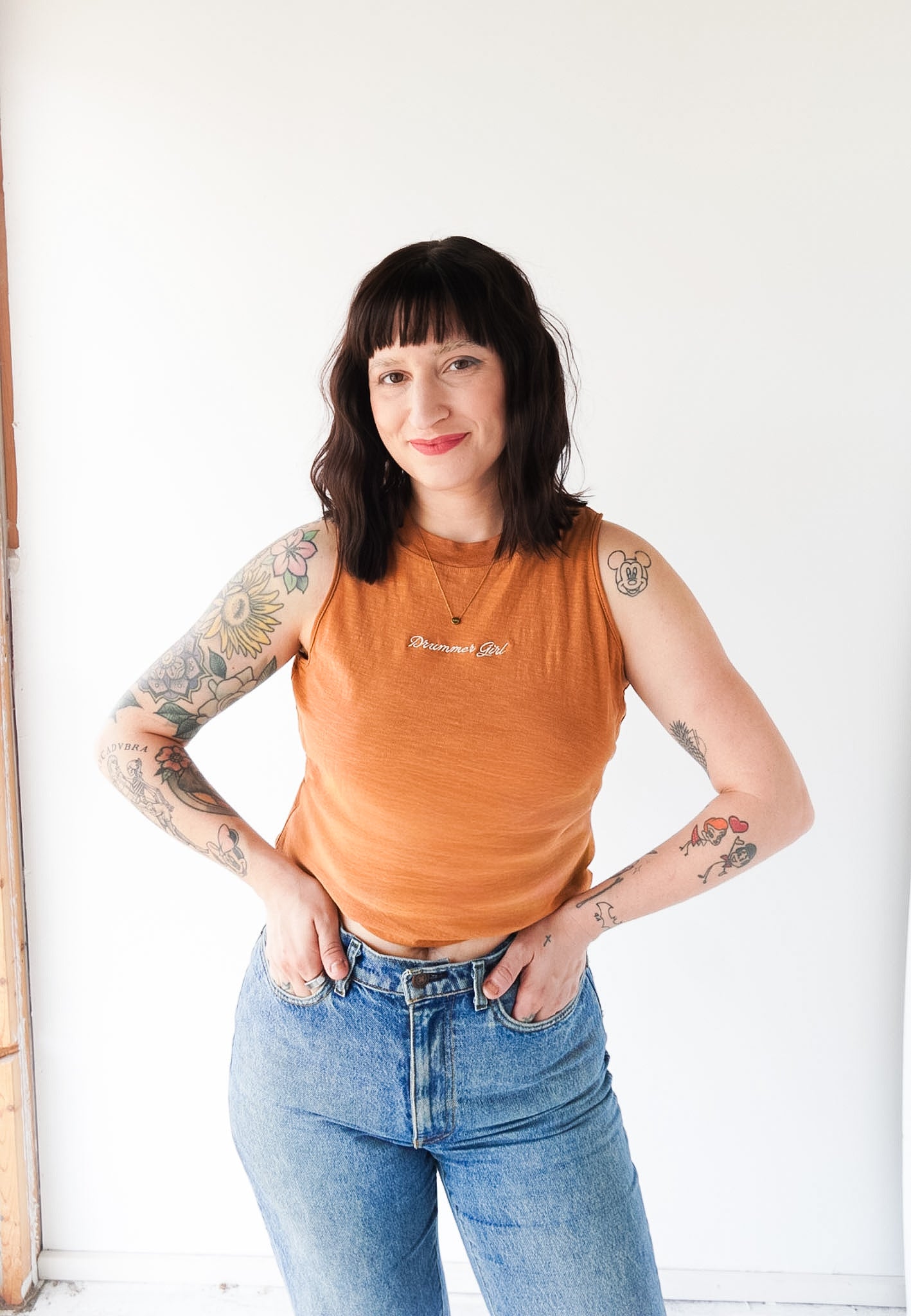 LARGE - RACHEL ZOE - DRUMMER GIRL TANK