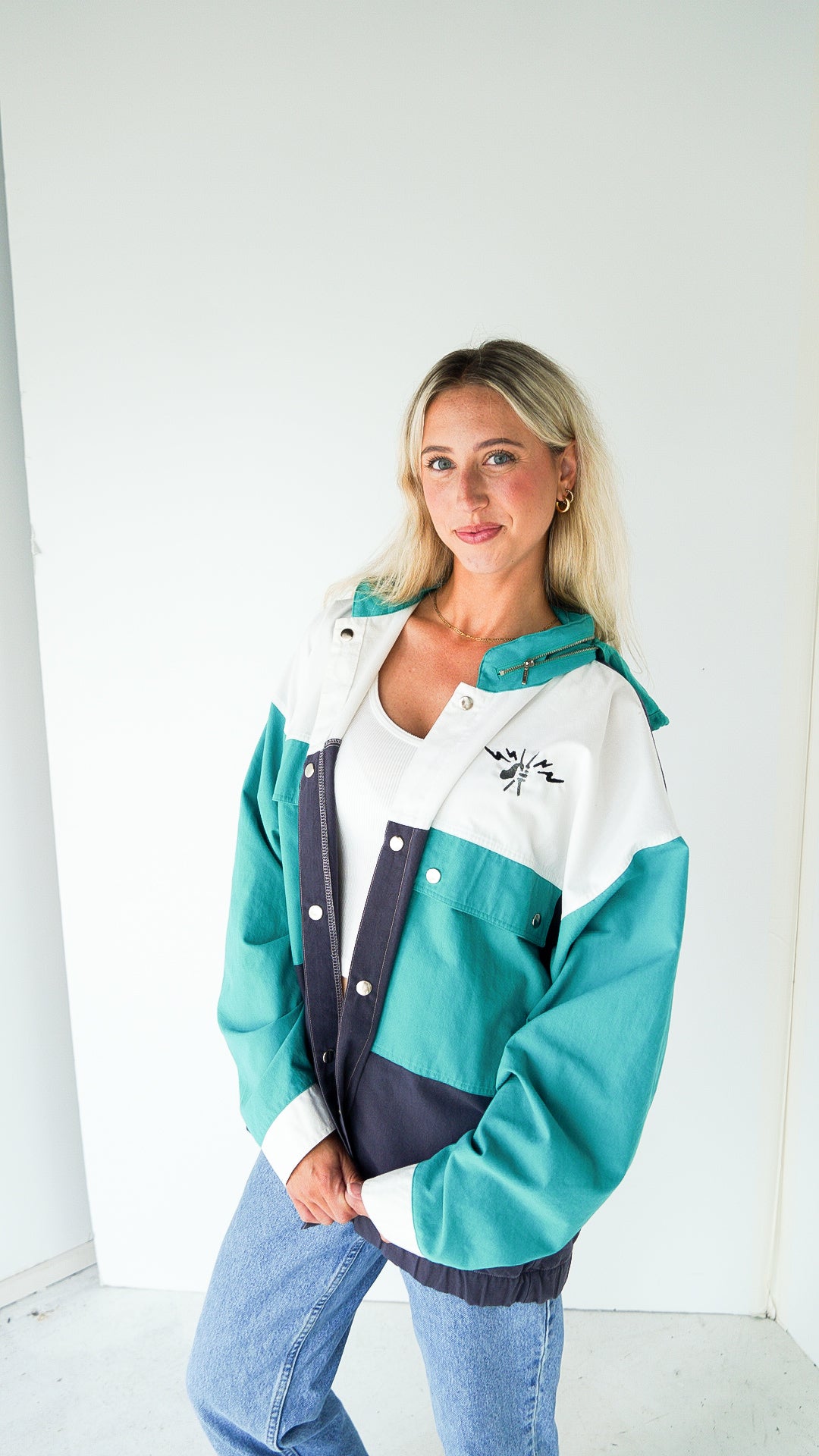 XLarge  - Vintage Jacket with Drum Stick Design - Unisex