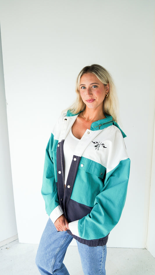 XLarge  - Vintage Jacket with Drum Stick Design - Unisex
