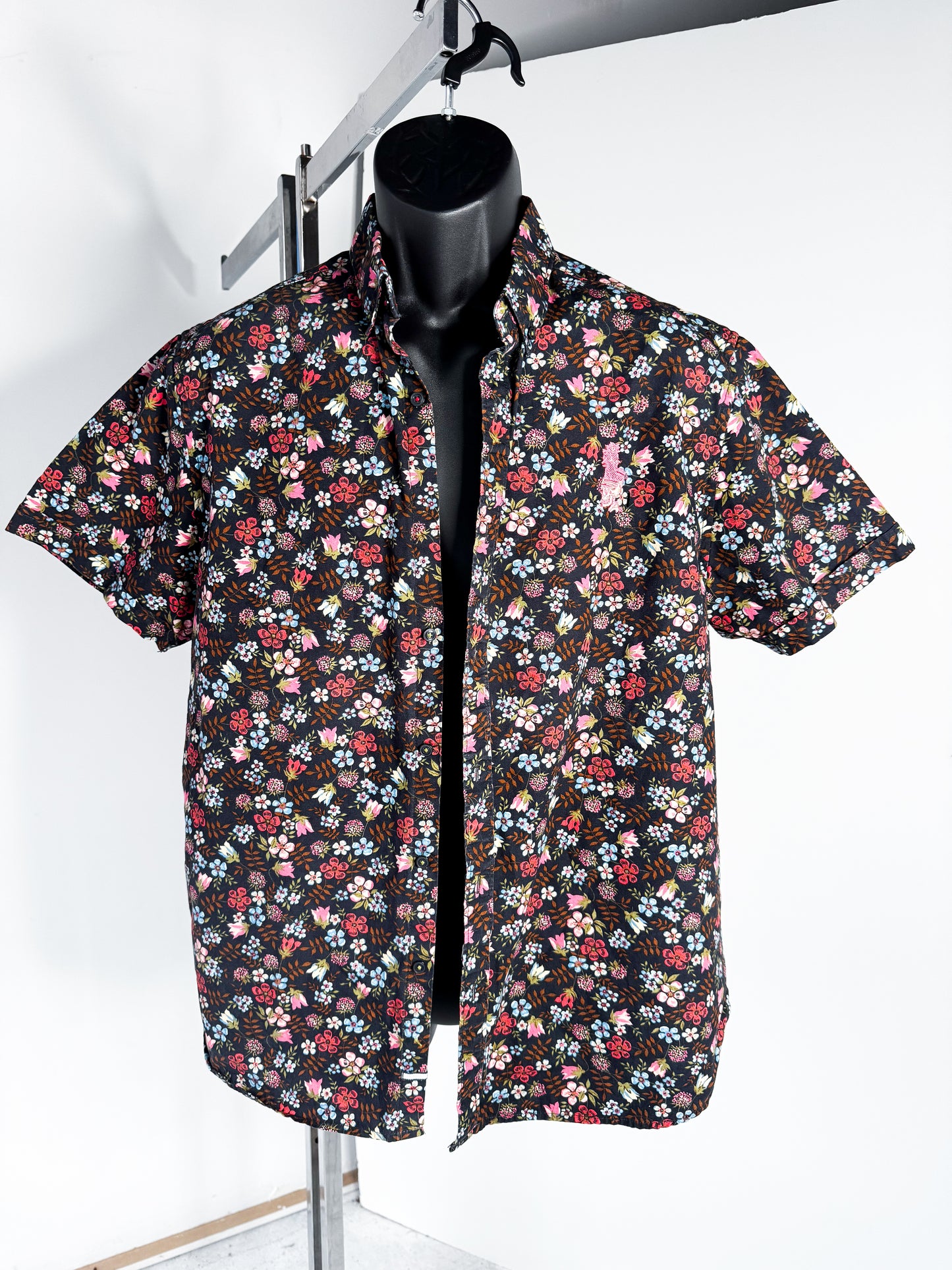 LARGE MENS - DENIM AND FLOWERS -  SKELETON SHAKO
