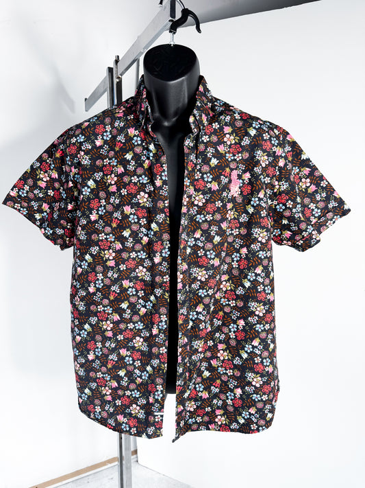 LARGE MENS - DENIM AND FLOWERS -  SKELETON SHAKO