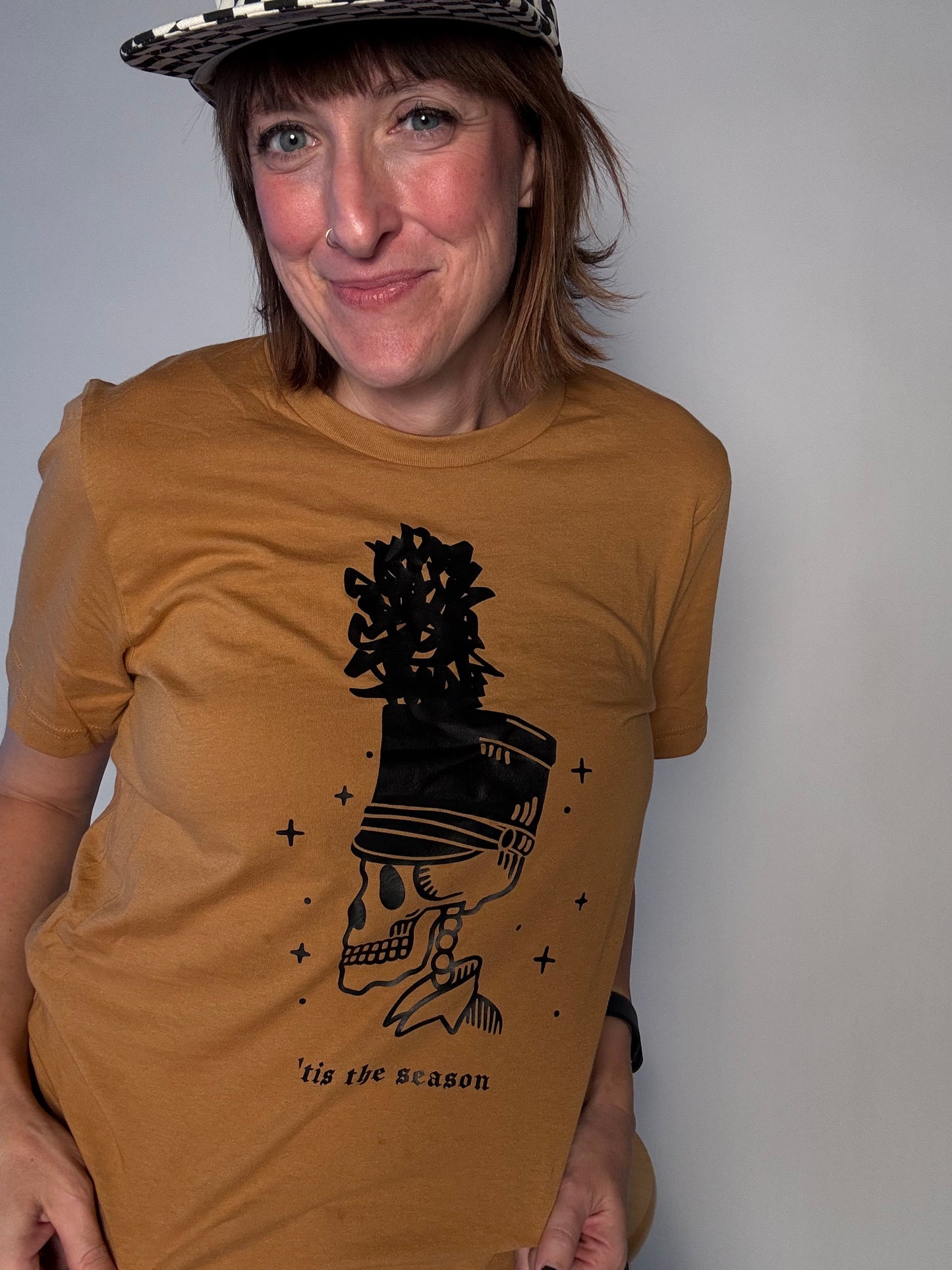 SKELETON MARCHING BAND SHIRT, 'TIS THE SEASON TSHIRT