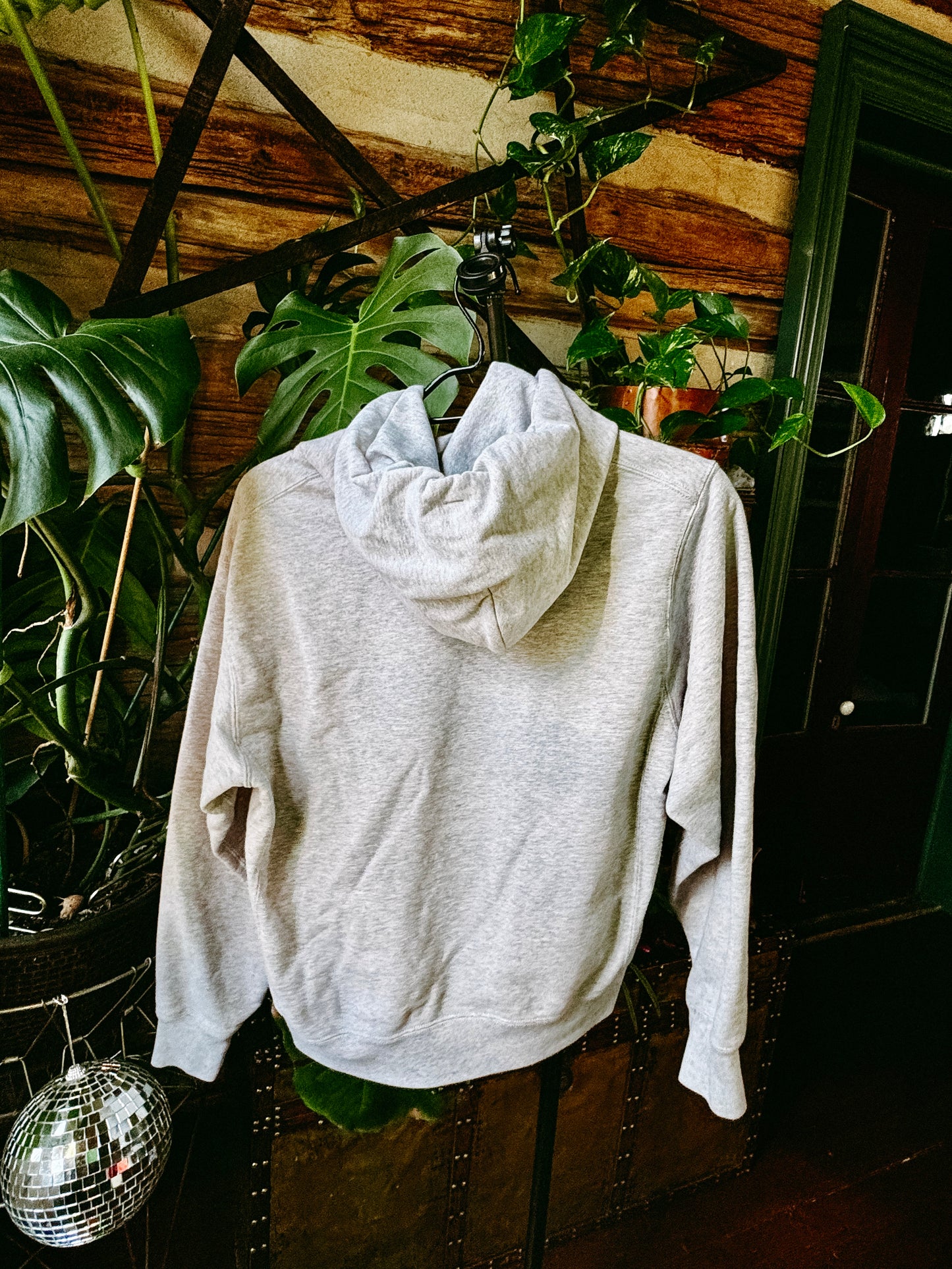 X-SMALL -UNIQLO- Grey "Just Keep Spinning" Hoodie