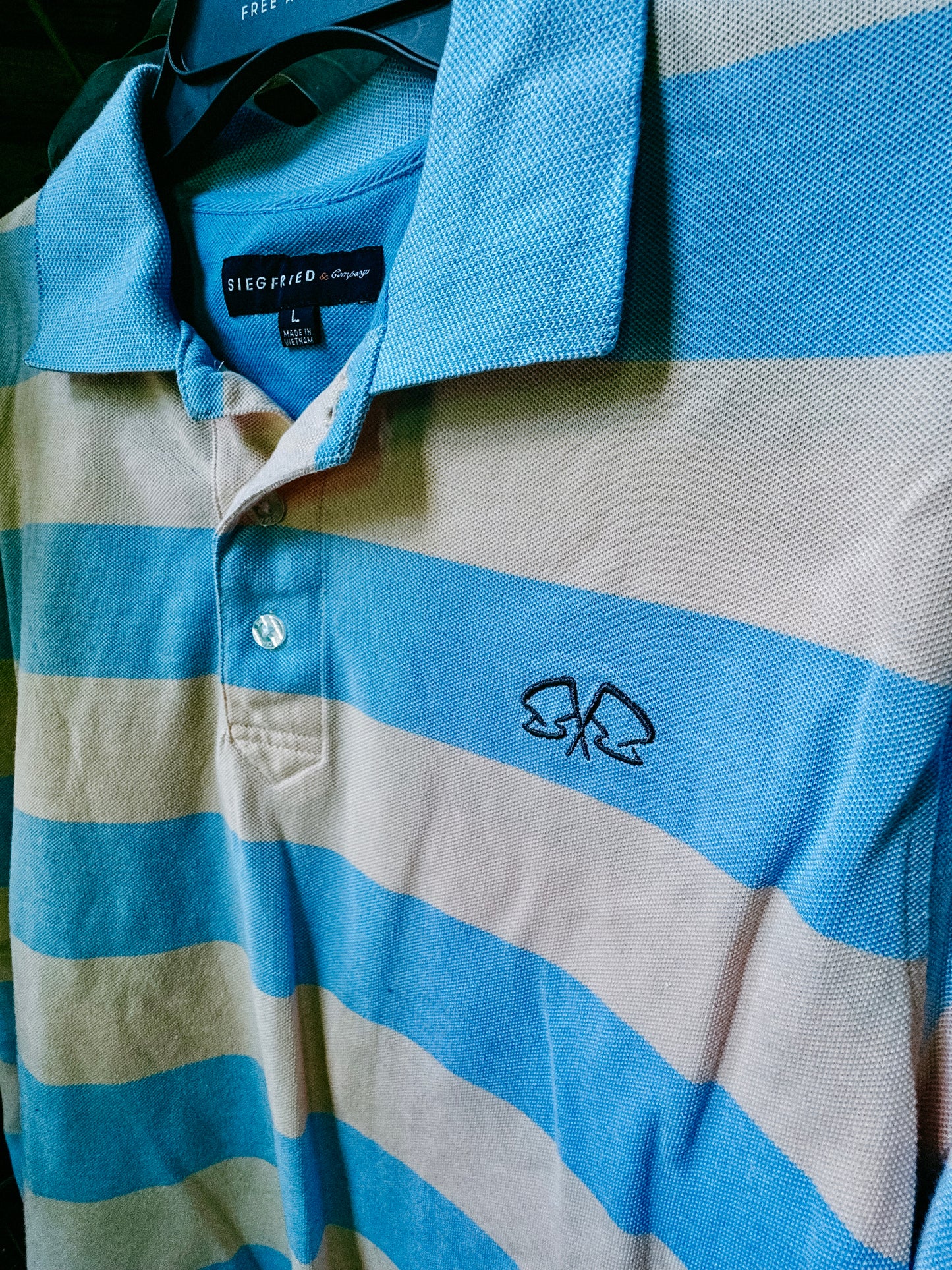 LARGE -SIEGFRIED AND COMPANY-  Polo with Flag Logo design