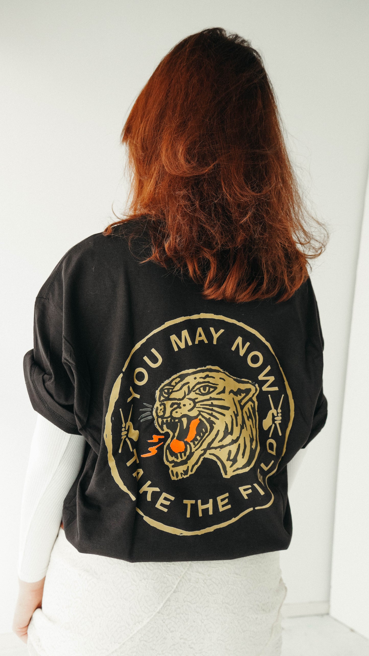 DRUM LINE TIGER "YOU MAY NOW TAKE THE FIELD" TSHIRT