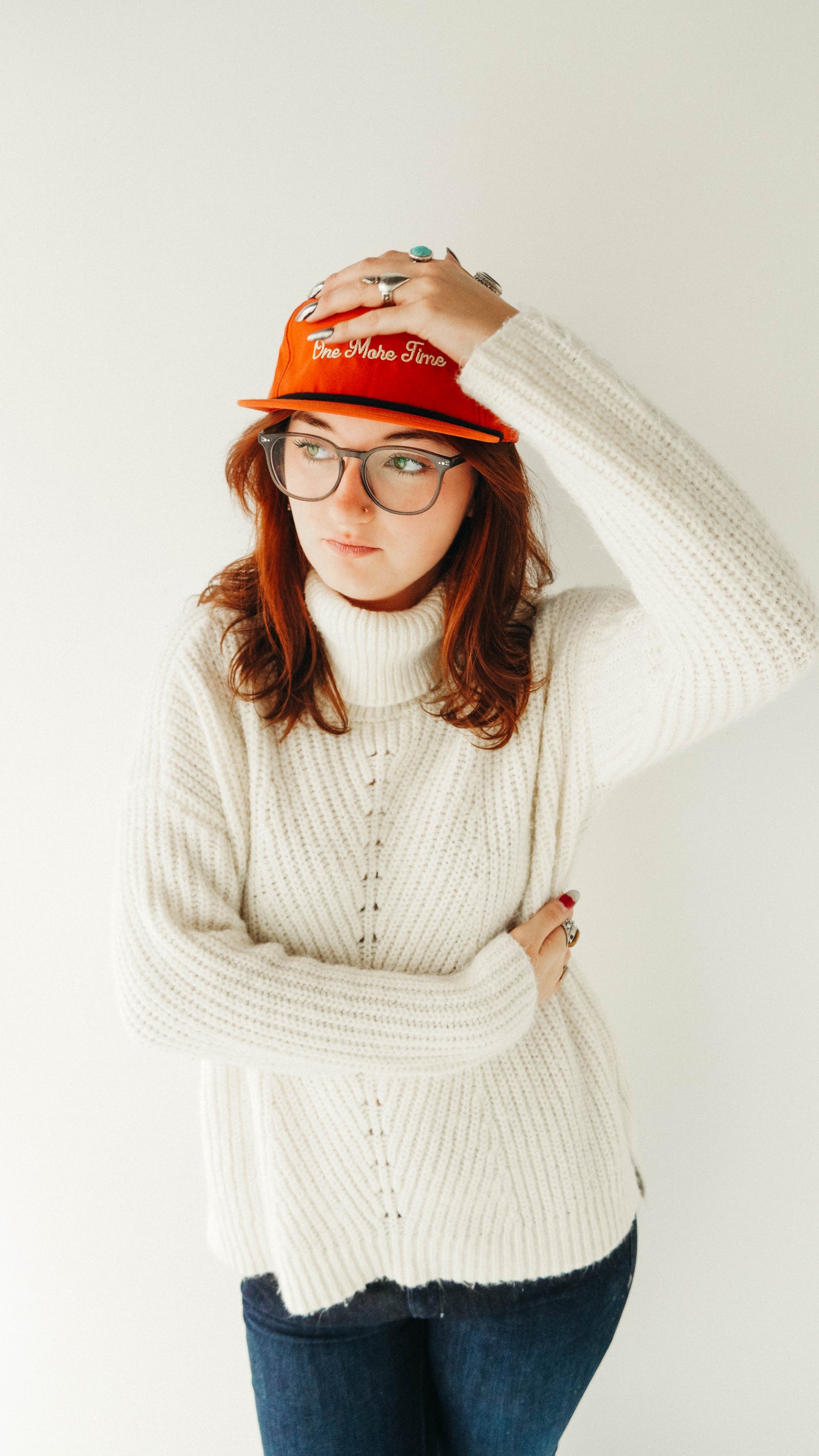 ONE MORE TIME EMBROIDERED ROPE HAT