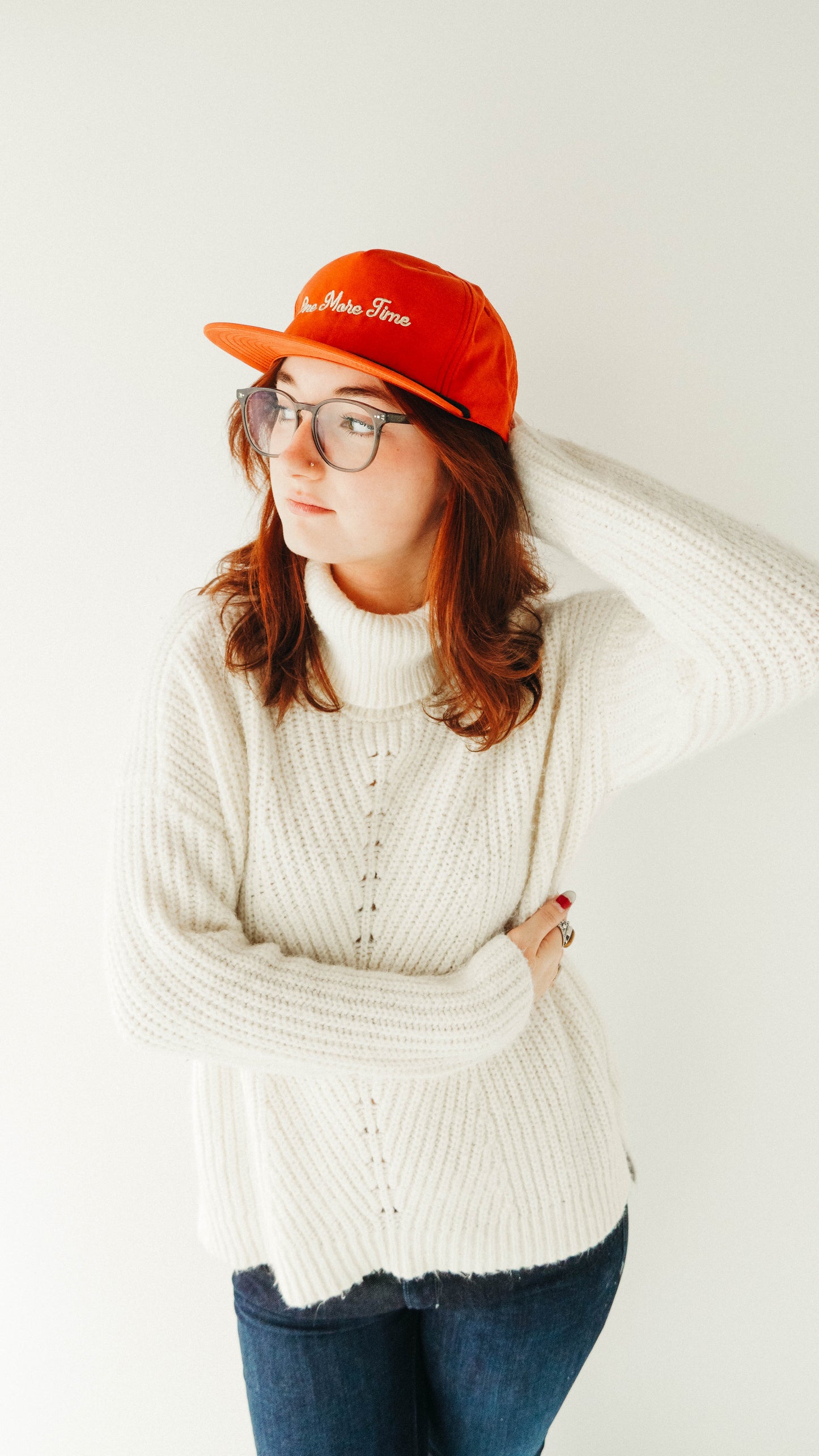 ONE MORE TIME EMBROIDERED ROPE HAT