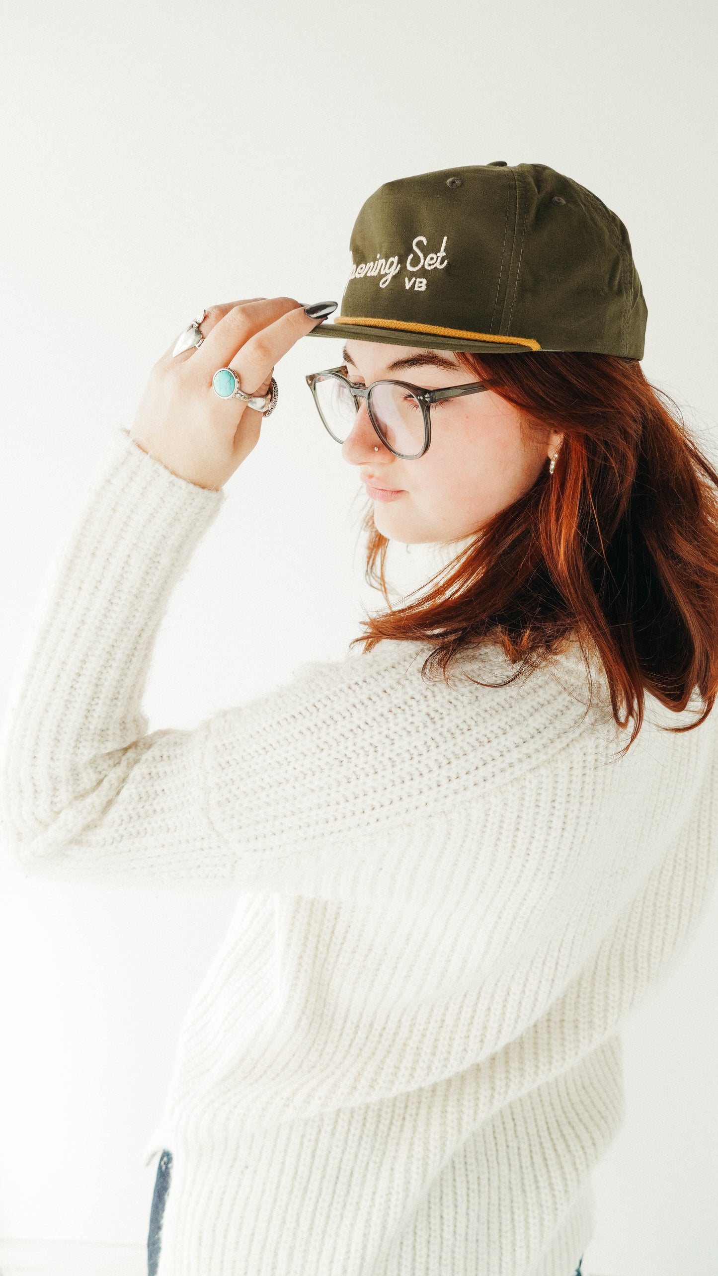 OPENING SET EMBROIDERED ROPE HAT