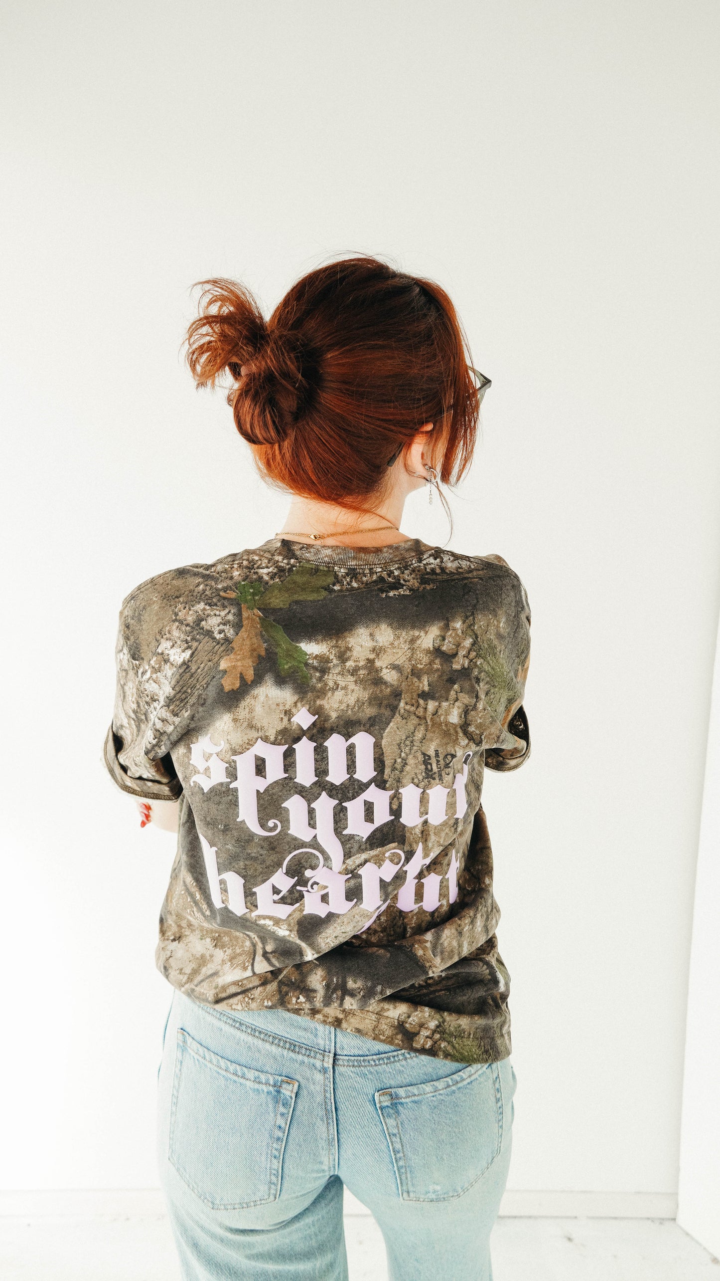 SPIN YOUR HEART OUT CAMO COLOR GUARD SHIRT