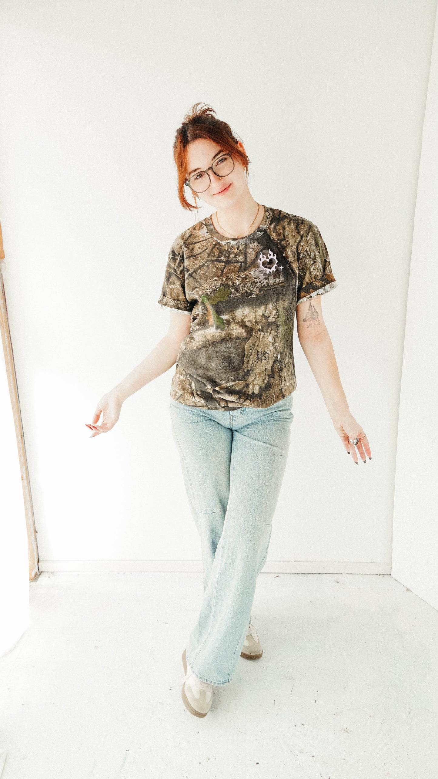 SPIN YOUR HEART OUT CAMO COLOR GUARD SHIRT