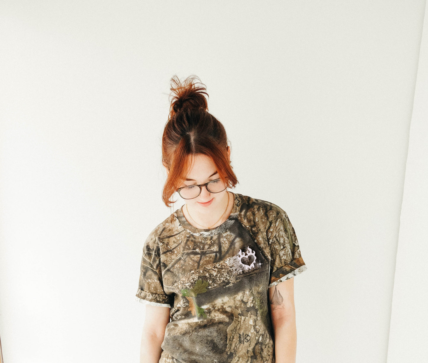SPIN YOUR HEART OUT CAMO COLOR GUARD SHIRT