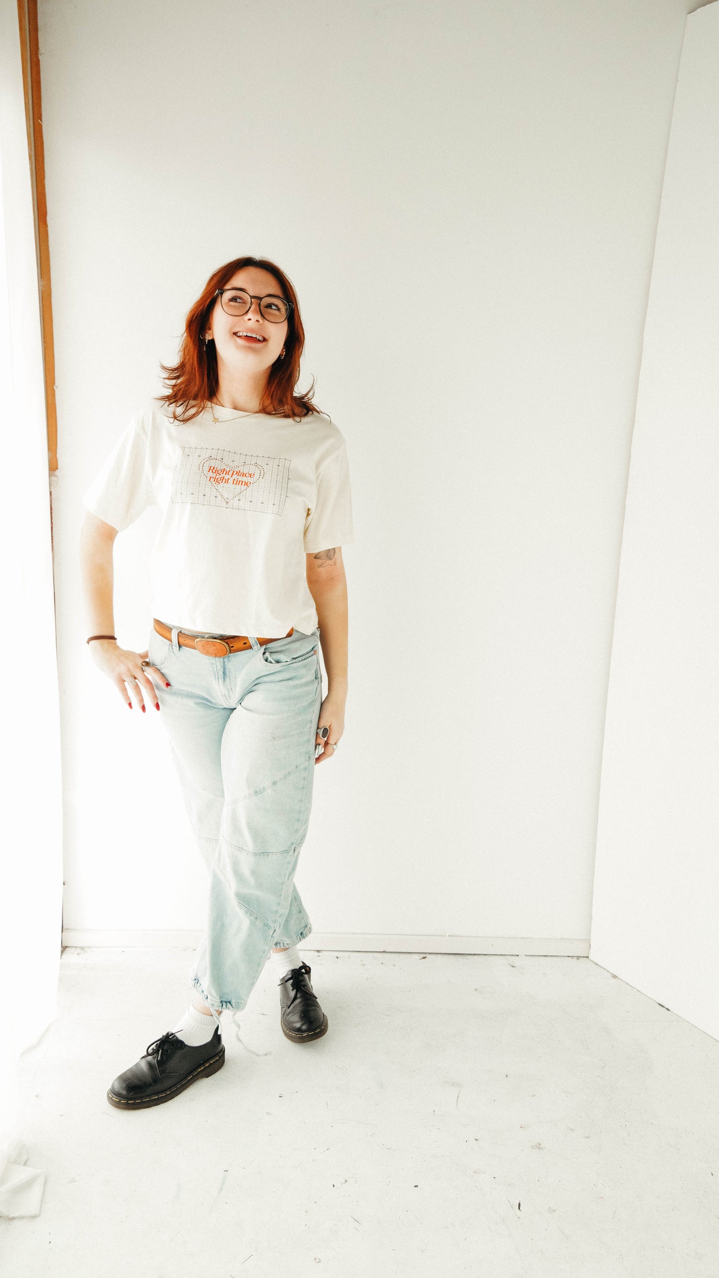 Marching Band Drill Dot Boxy Crop Top "Right Place, Right Time"