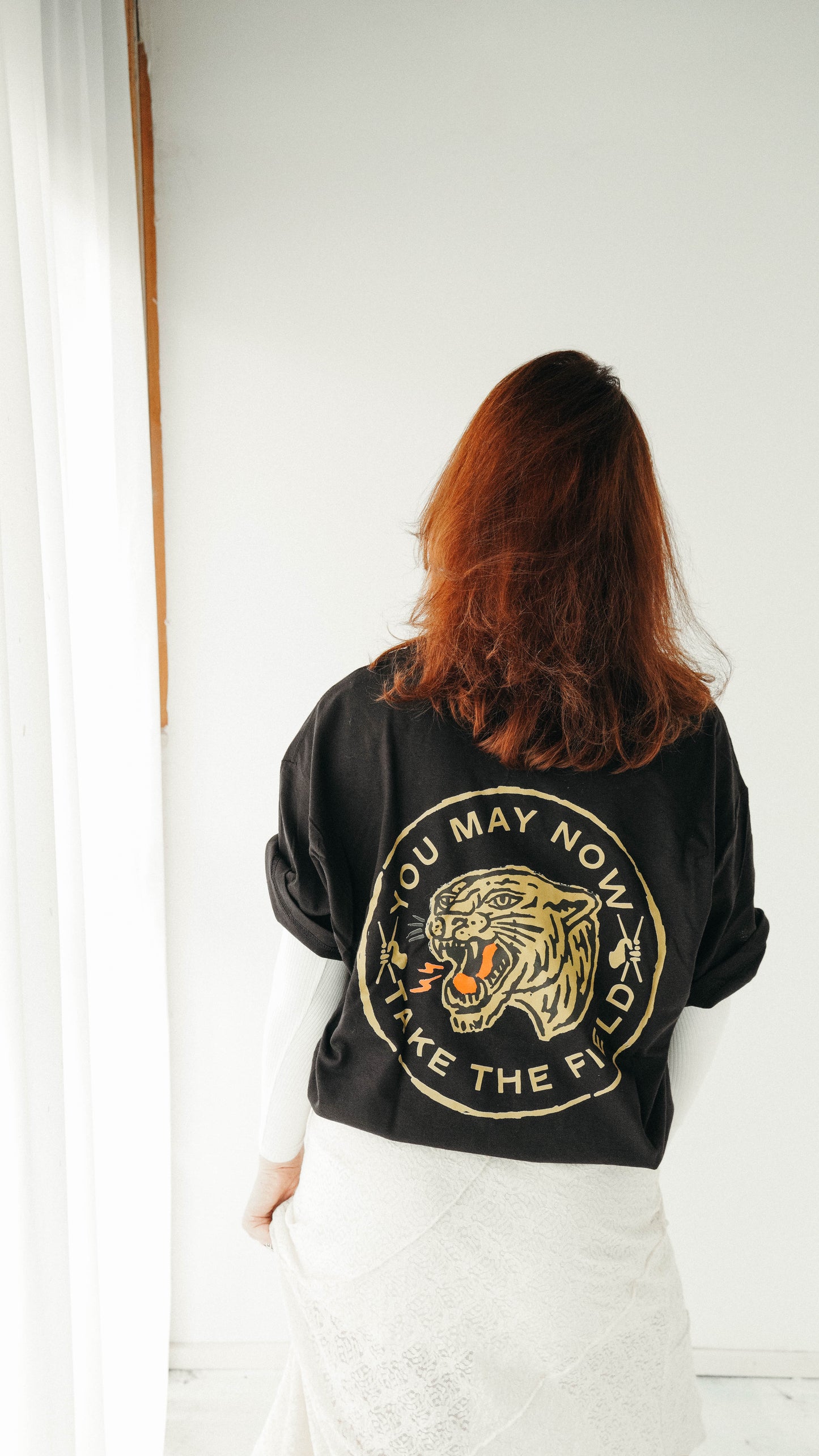 DRUM LINE TIGER "YOU MAY NOW TAKE THE FIELD" TSHIRT