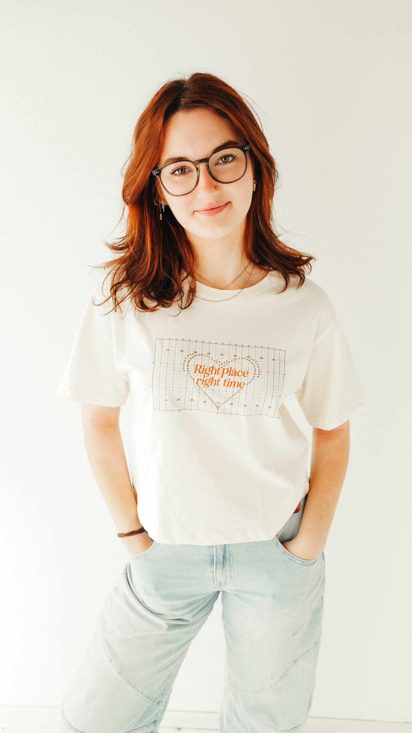 Marching Band Drill Dot Boxy Crop Top "Right Place, Right Time"