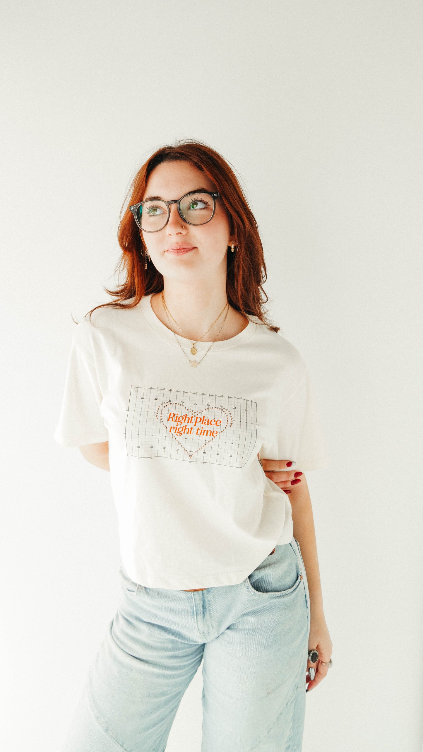 Marching Band Drill Dot Boxy Crop Top "Right Place, Right Time"