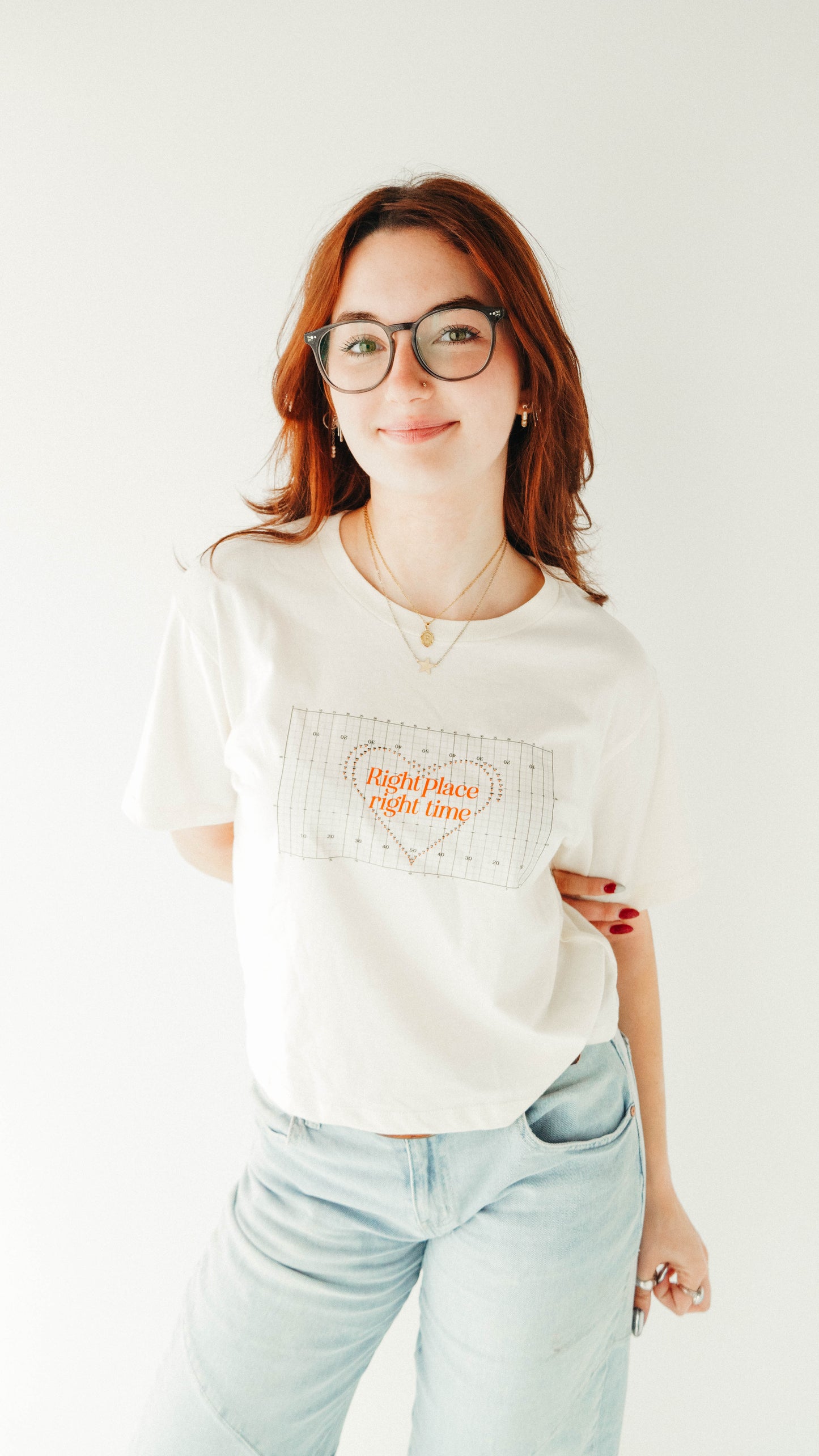 Marching Band Drill Dot Boxy Crop Top "Right Place, Right Time"