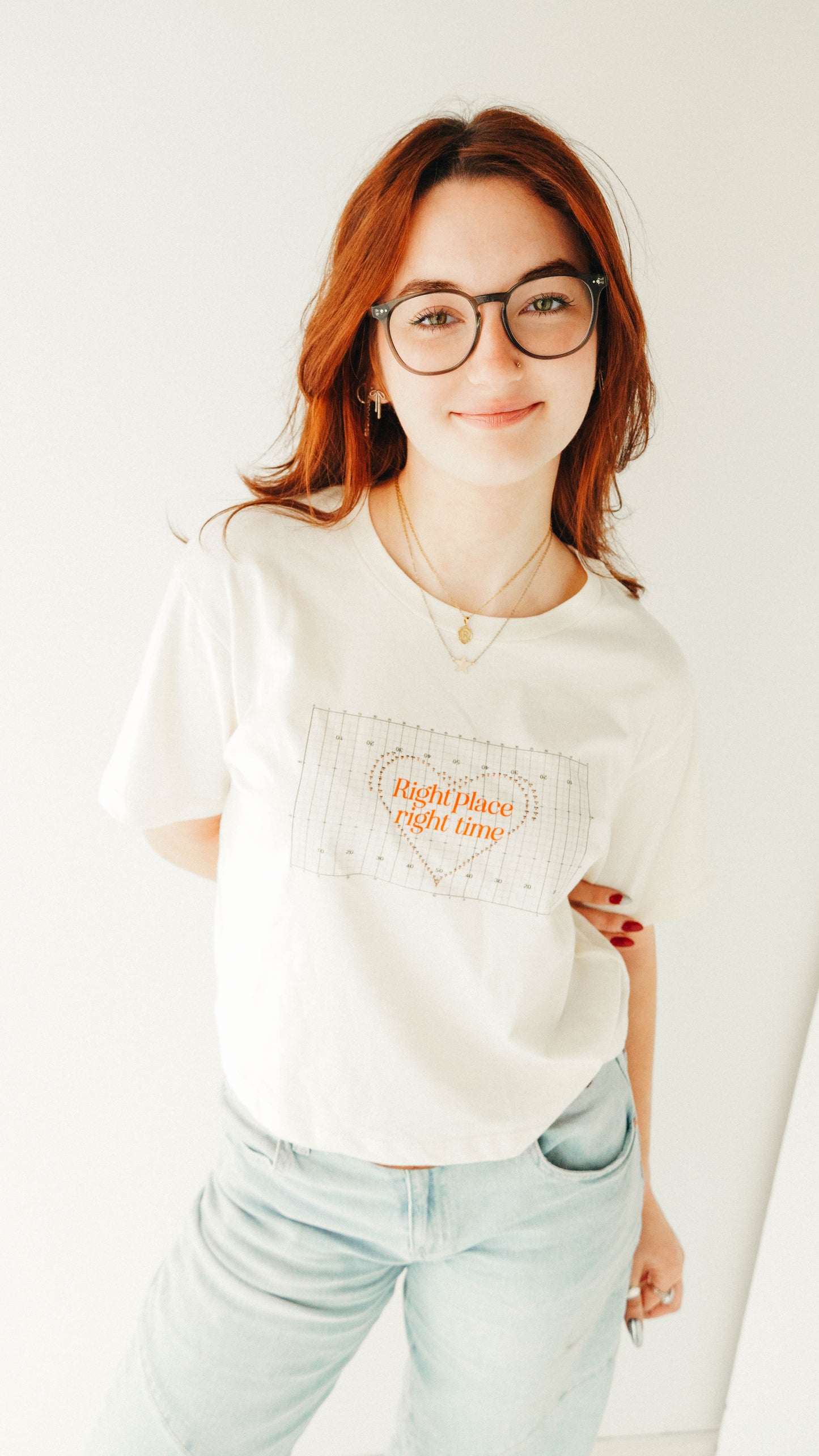 Marching Band Drill Dot Boxy Crop Top "Right Place, Right Time"